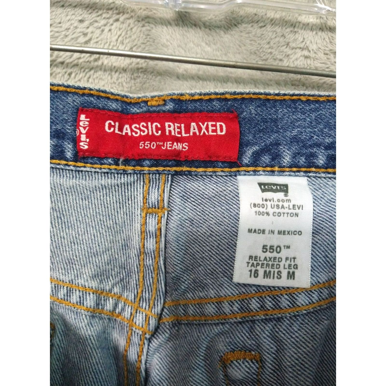 Levi's VINTAGE Levi's 550 Jeans Womens 16 Blue Denim High Rise Relaxed Fit Taper Leg Mom Size 38" / US 16 / IT 52 - 7 Thumbnail
