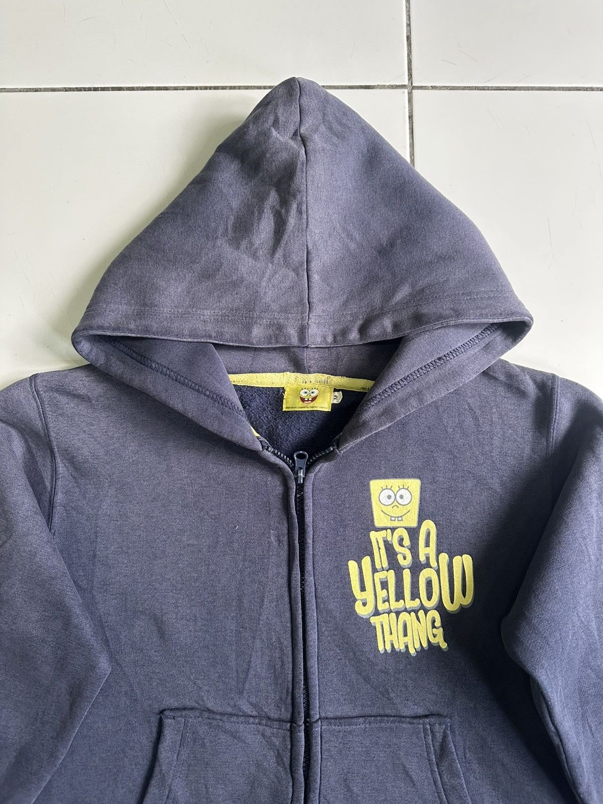Nickelodeon × Vintage Vintage Spangebord around town Zip up Faded hoodie Size US M / EU 48-50 / 2 - 7 Thumbnail