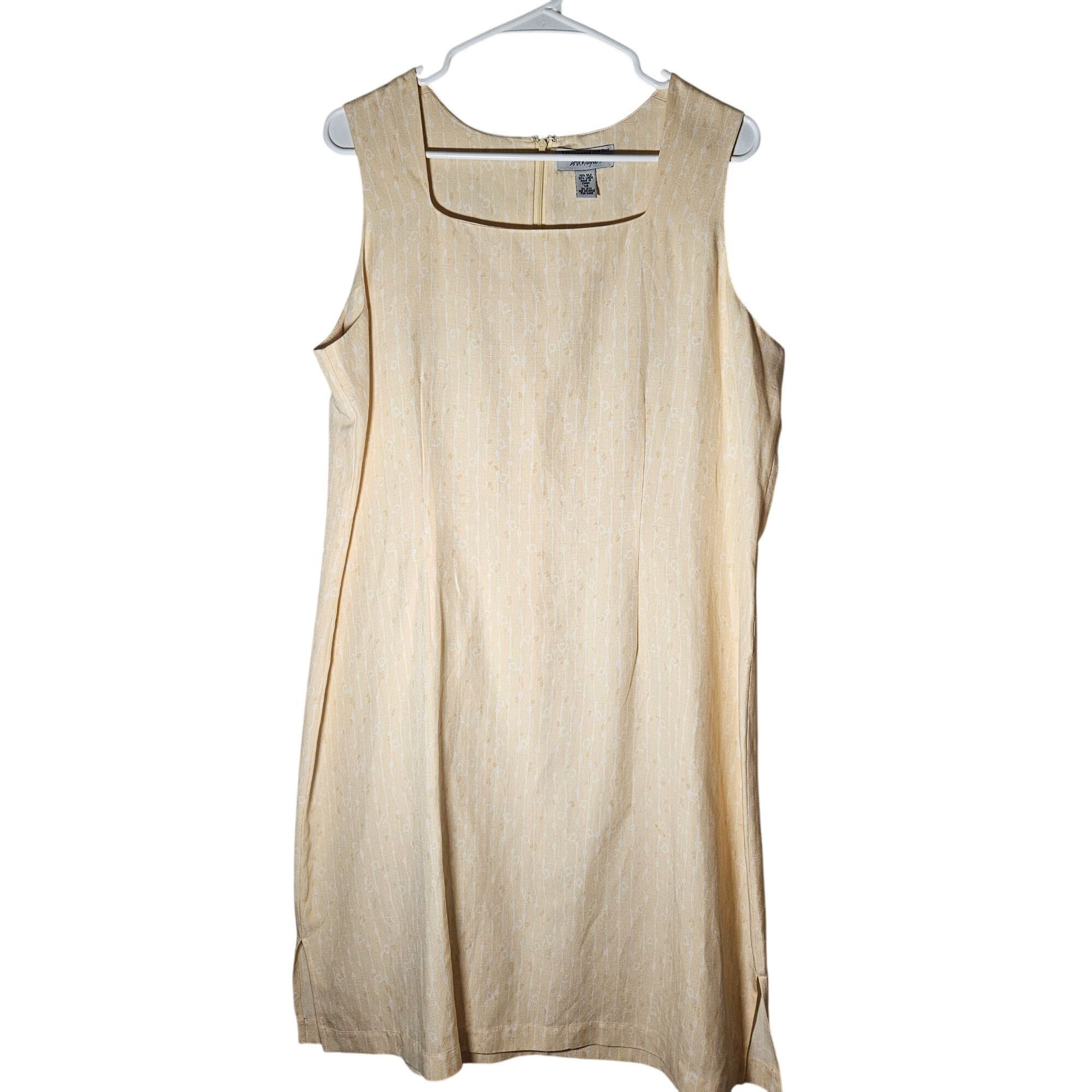 Other Lord &Taylor Women Sheath Dress Yellow 14 quiet luxury coast Size XL / US 12-14 / IT 48-50 - 3 Thumbnail
