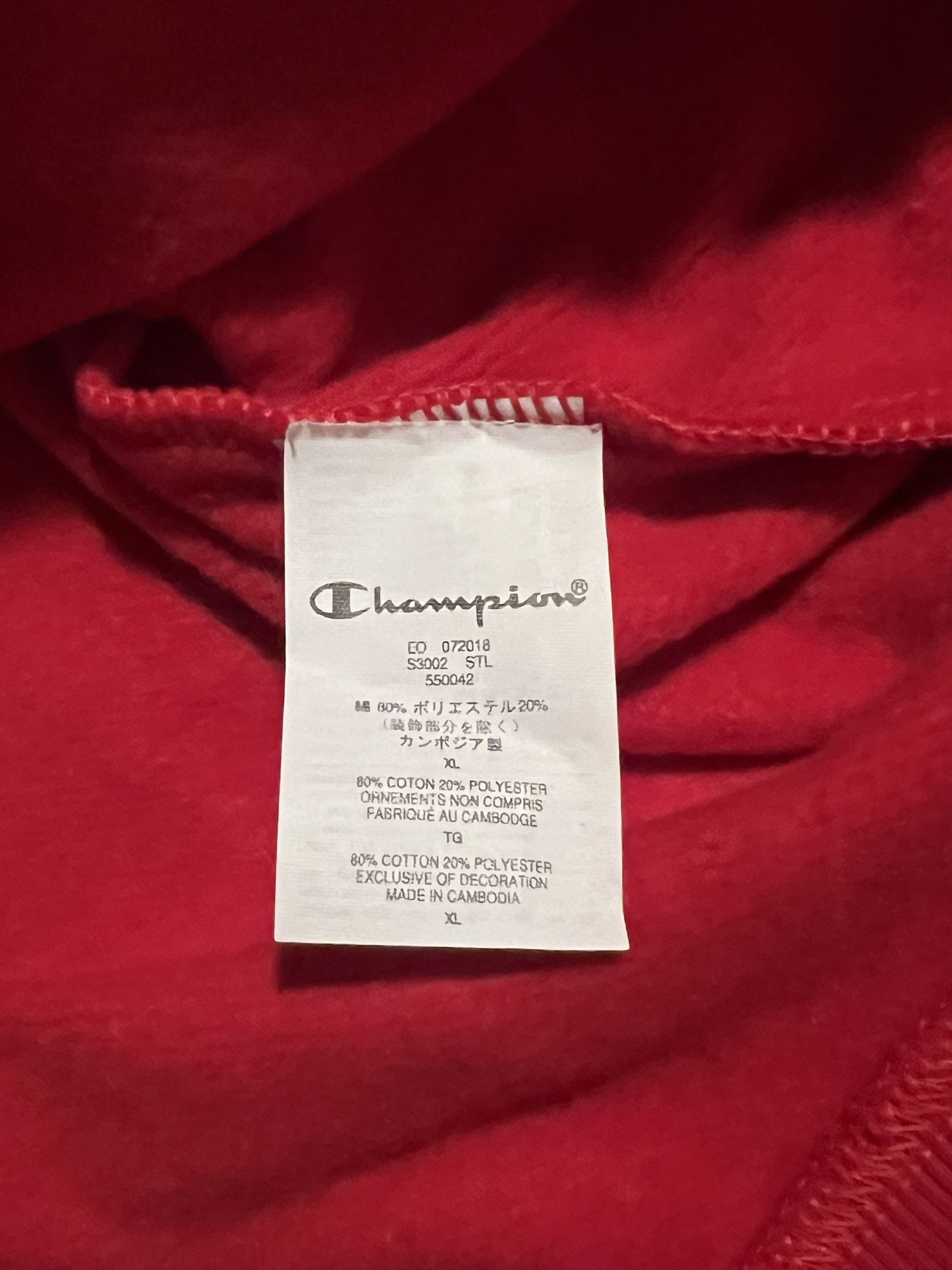 Supreme Supreme Champion Label Hooded Sweatshirt Red Extra Large Size US XL / EU 56 / 4 - 5 Thumbnail