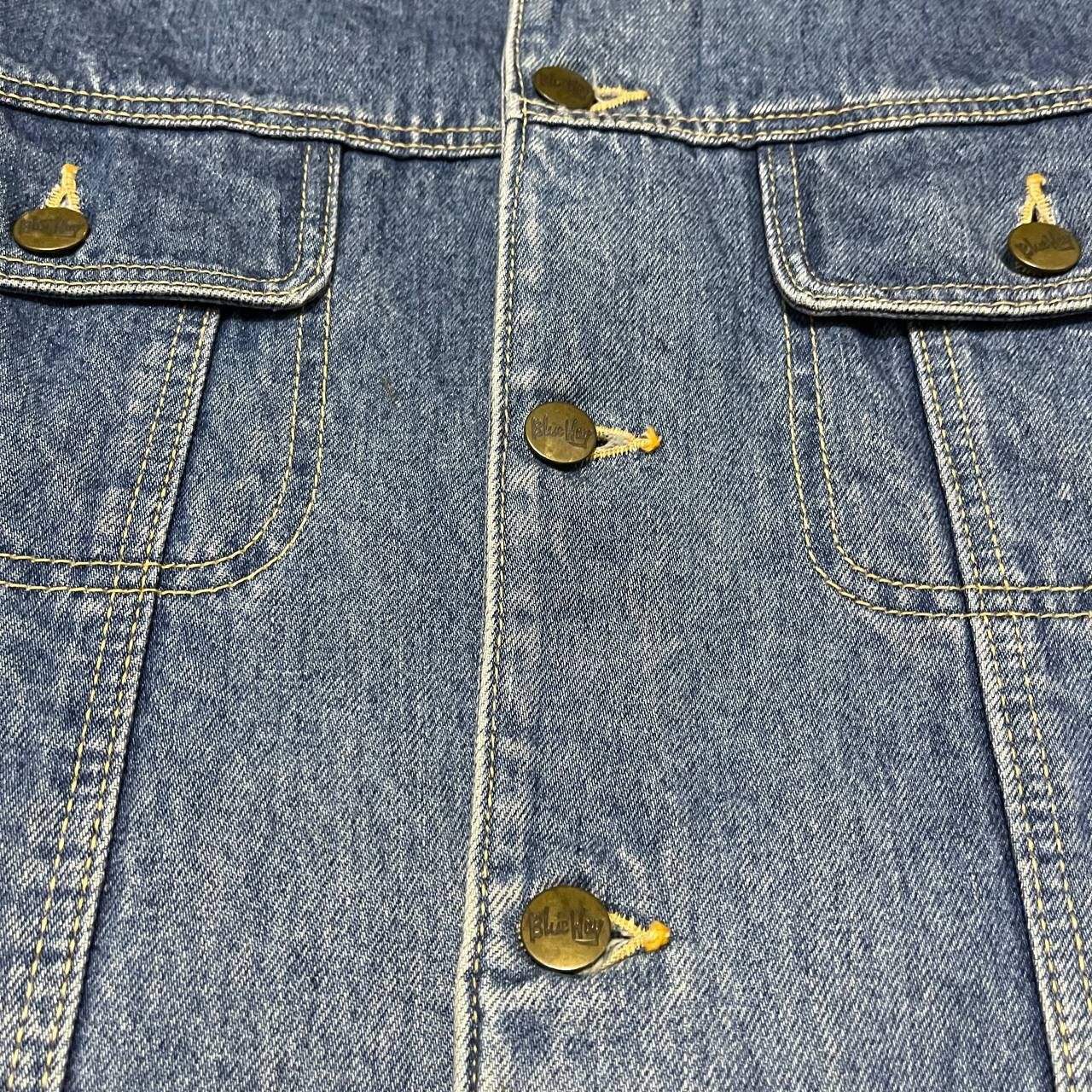 Japanese Brand Vintage Blue Way Blanket Lined Denim Trucker Jacket Size US L / EU 52-54 / 3 - 5 Thumbnail