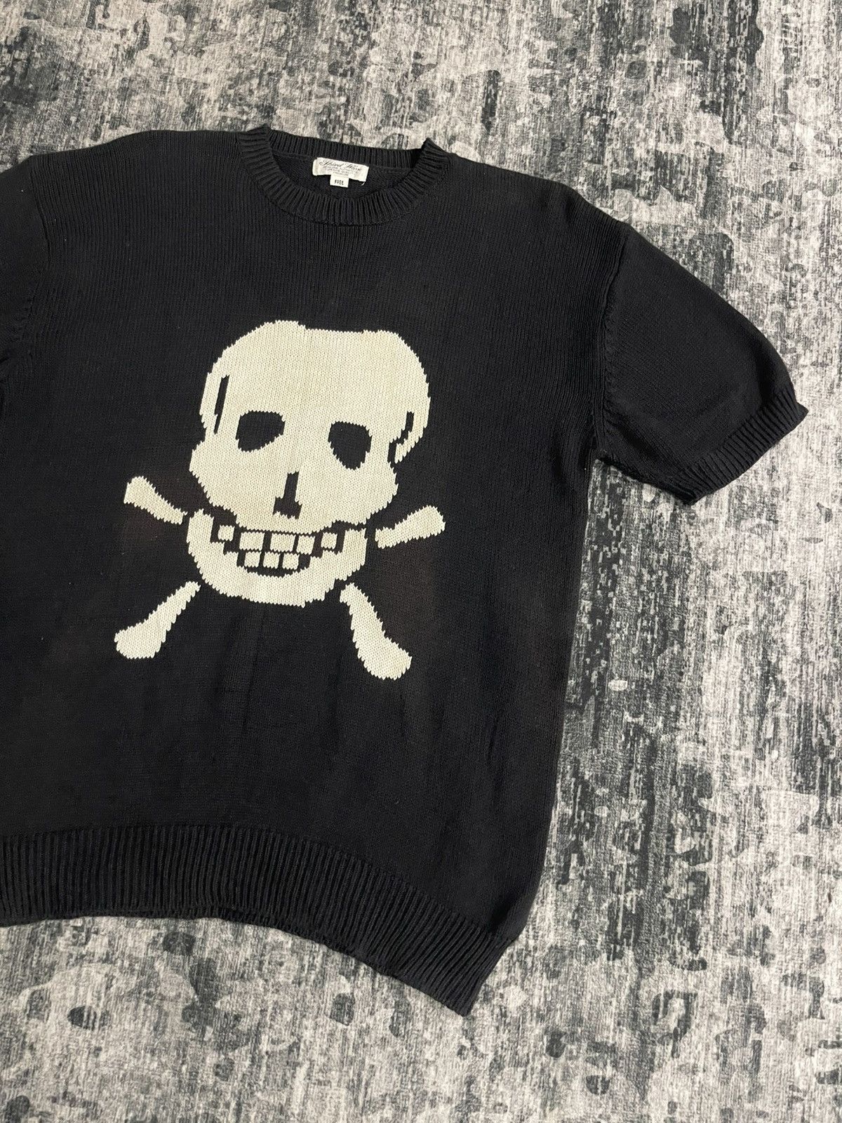 Japanese Brand Third Wave Skull Print Shortsleeve Knit Size US L / EU 52-54 / 3 - 3 Thumbnail