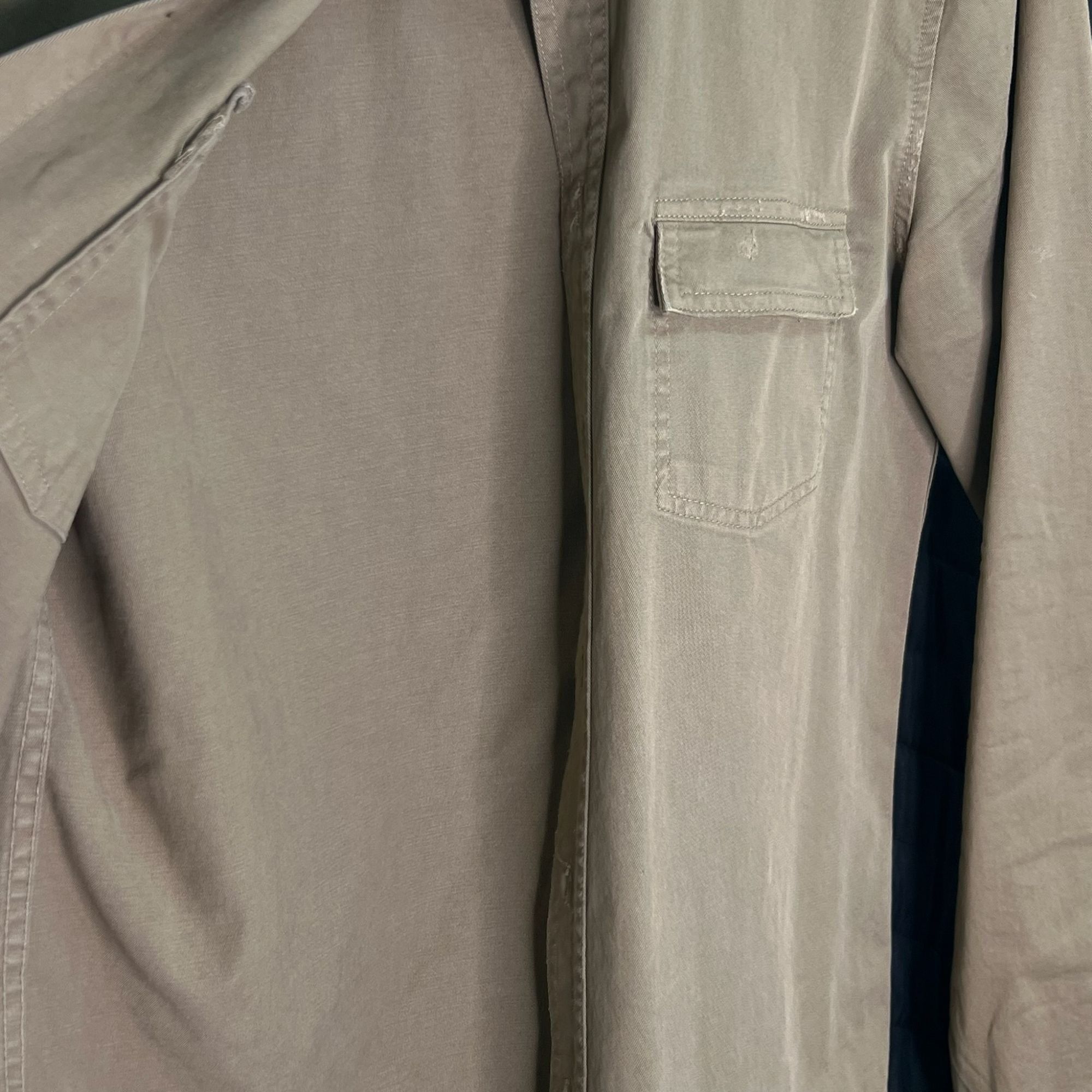The Kooples The Kooples Mens Khaki Cotton Button-Up Shirt With Front Poc Size US M / EU 48-50 / 2 - 5 Thumbnail