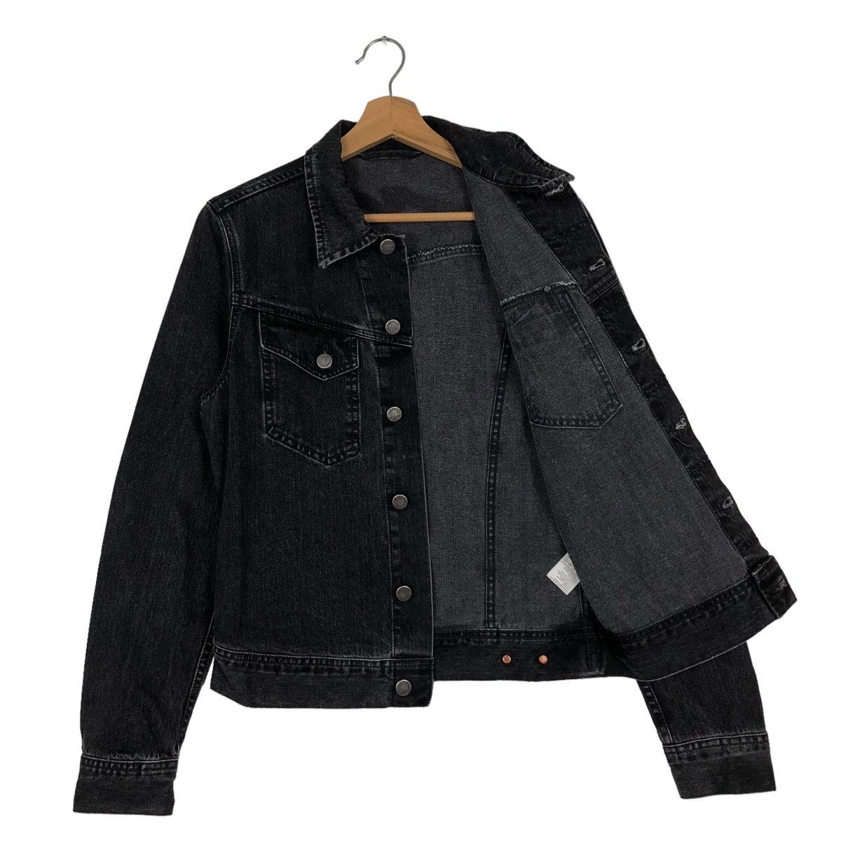 Japanese Brand 🔥90’s Biker Denim Jacket Cropped Trucker Nudie Jeans Italy Size US S / EU 44-46 / 1 - 10 Thumbnail