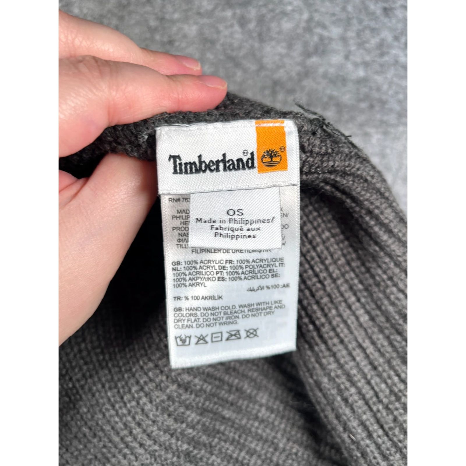 Timberland Timberland Beanie Toque Unisex Adults One Size Gray Knit 100% Acrylic Winter Hike Camp Accessories Size ONE SIZE - 7 Thumbnail