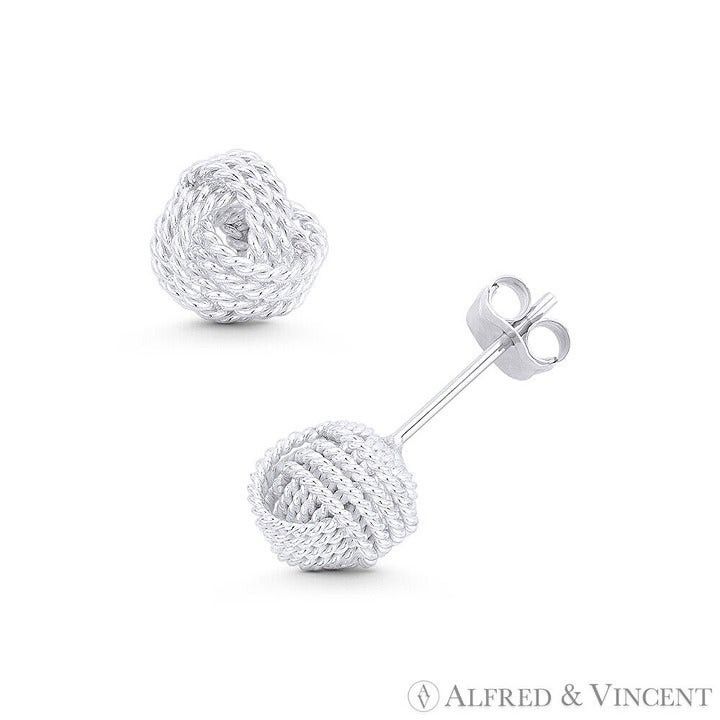Other Love Knot Charm Twist-Rope-Detail Stud Earrings Size ONE SIZE - 1 Preview