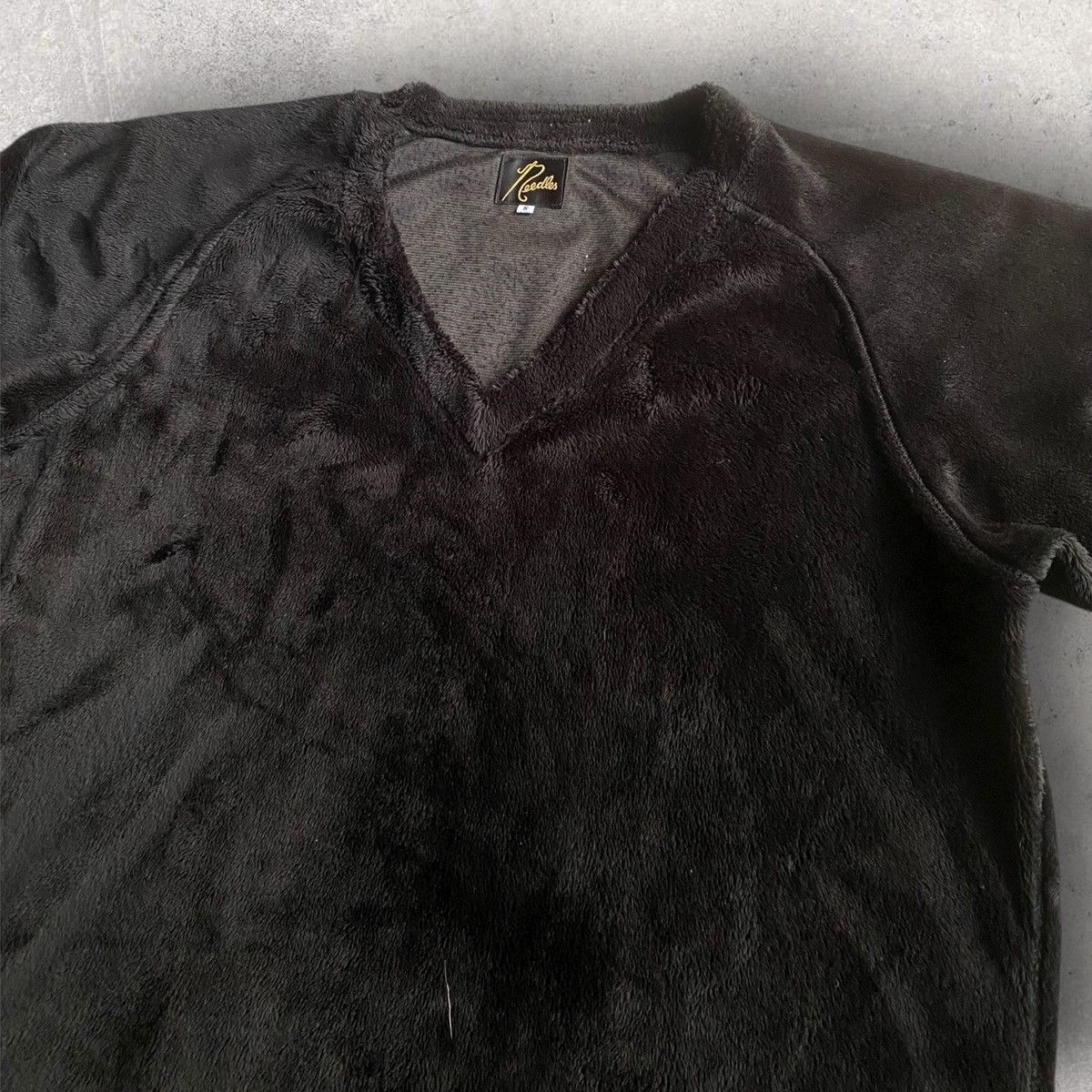 Needles Black Fluffy V-Neck Oversize Jumper Size US S / EU 44-46 / 1 - 1 Thumbnail