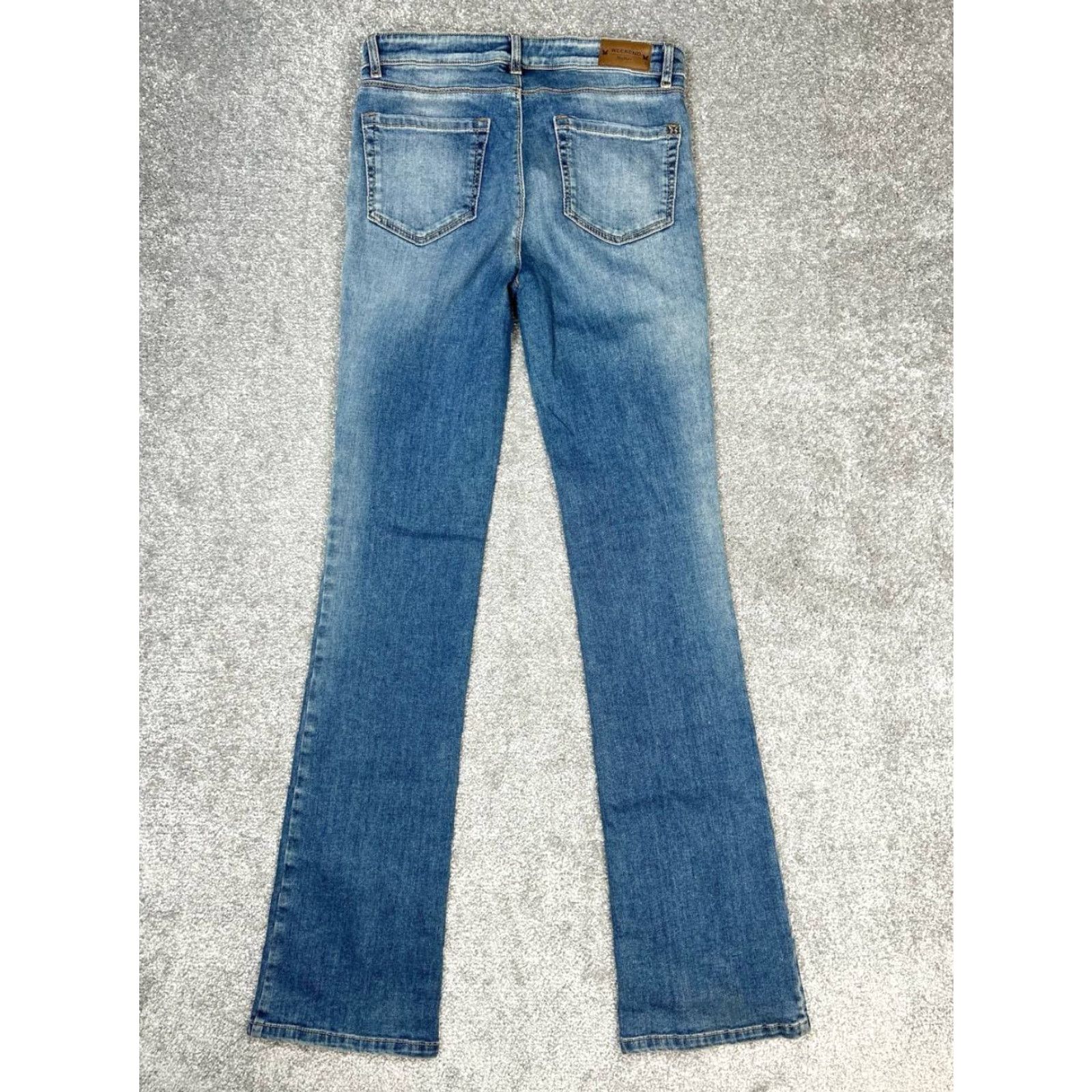 Denime Weekend Max Mara W20 Jeans Womens 29 Blue Denim Mid Rise Slim Boot Jeans 29x34 Men's? Size 29" - 2 Thumbnail