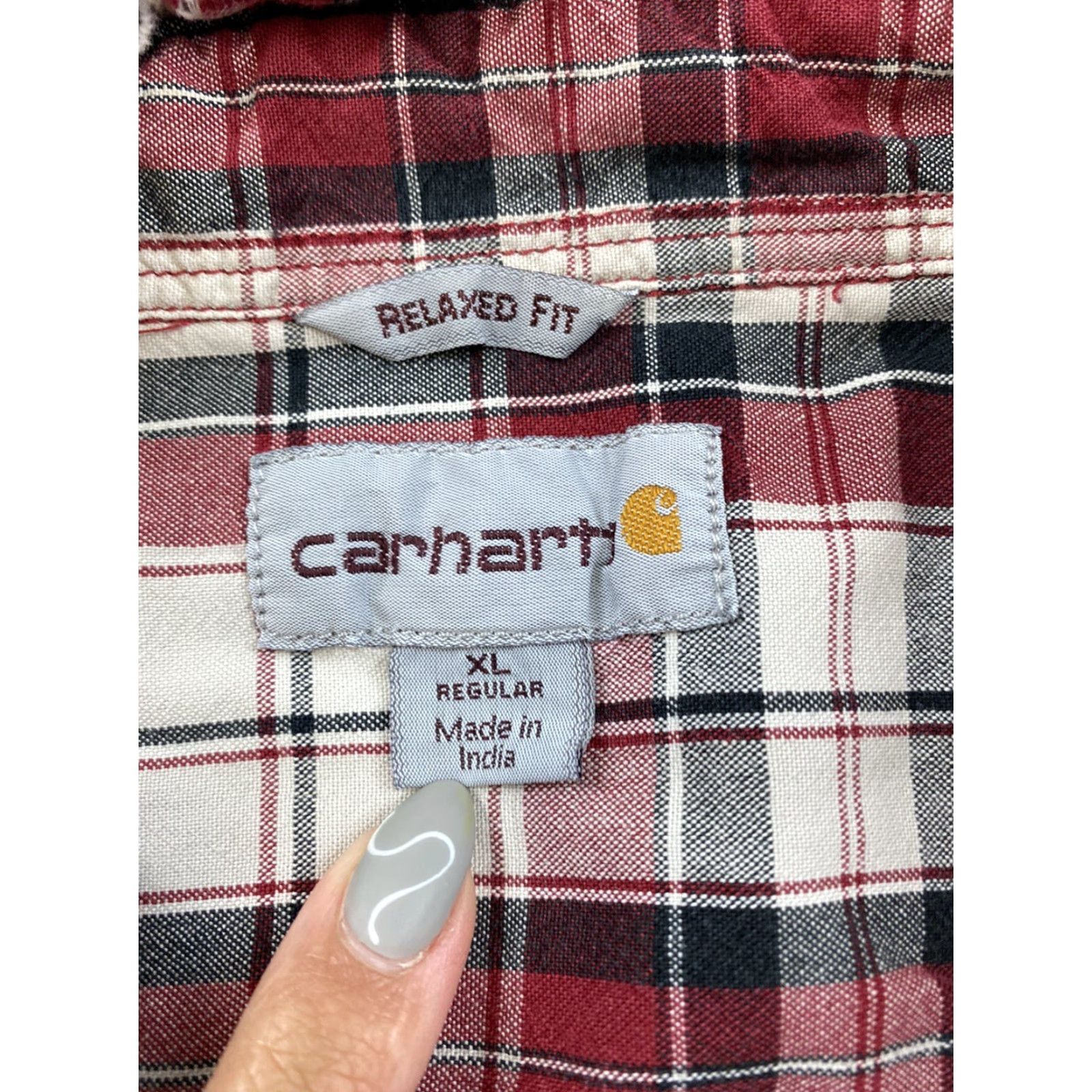 Carhartt Carhartt Shirt Mens XL Red Plaid Short Sleeve Button-Up Dean Winchester Size US XL / EU 56 / 4 - 3 Thumbnail