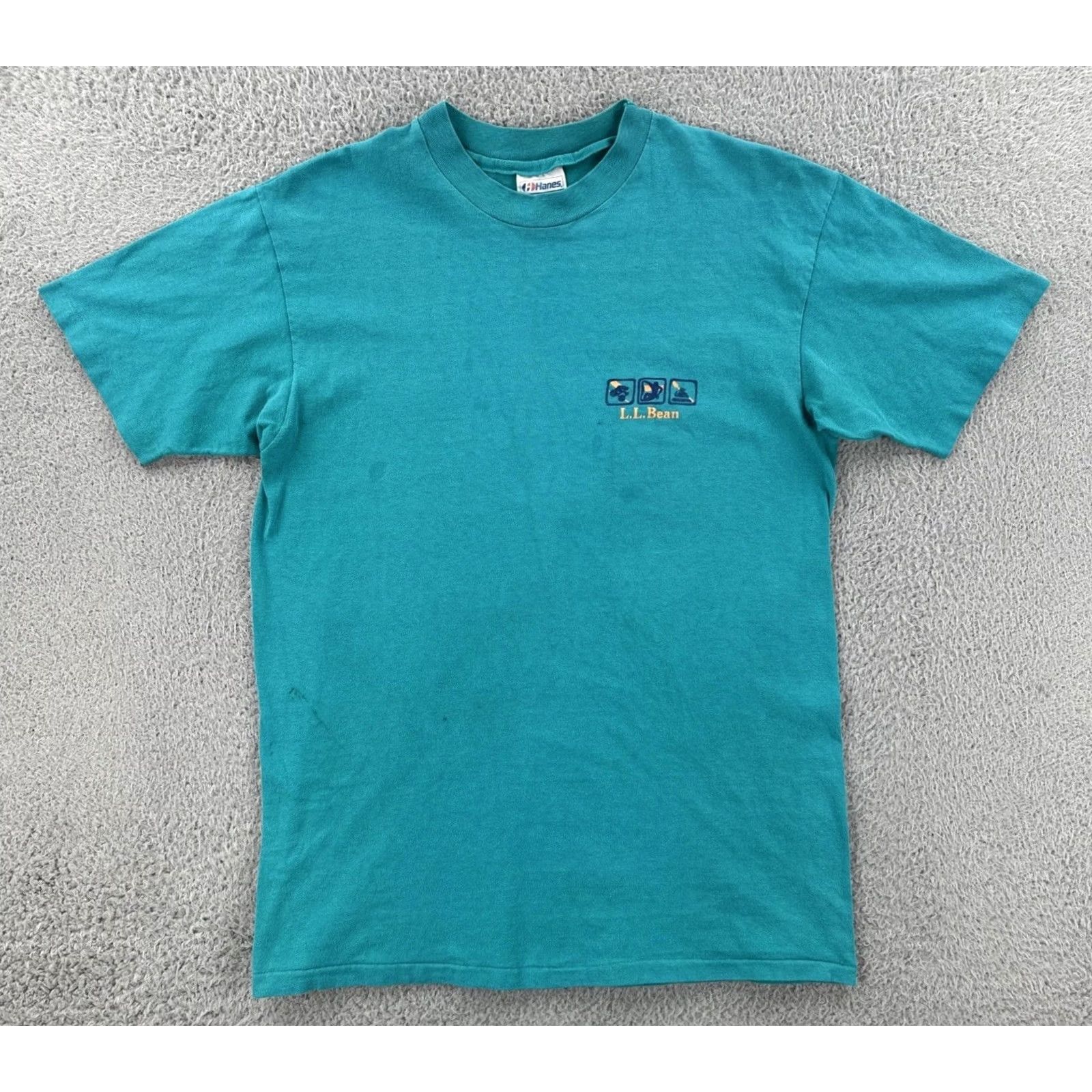 Hanes VINTAGE Hanes Beefy-T Shirt Mens L Green 90s Crew Neck Short Sleeve Made In USA Size US L / EU 52-54 / 3 - 2 Thumbnail