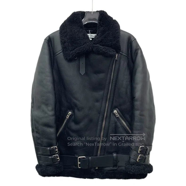Acne Studios Acne Studios Black Sheep Leather Zip-up Long Sleeve Faux F Size XXS / US 00 / IT 34 - 1 Thumbnail