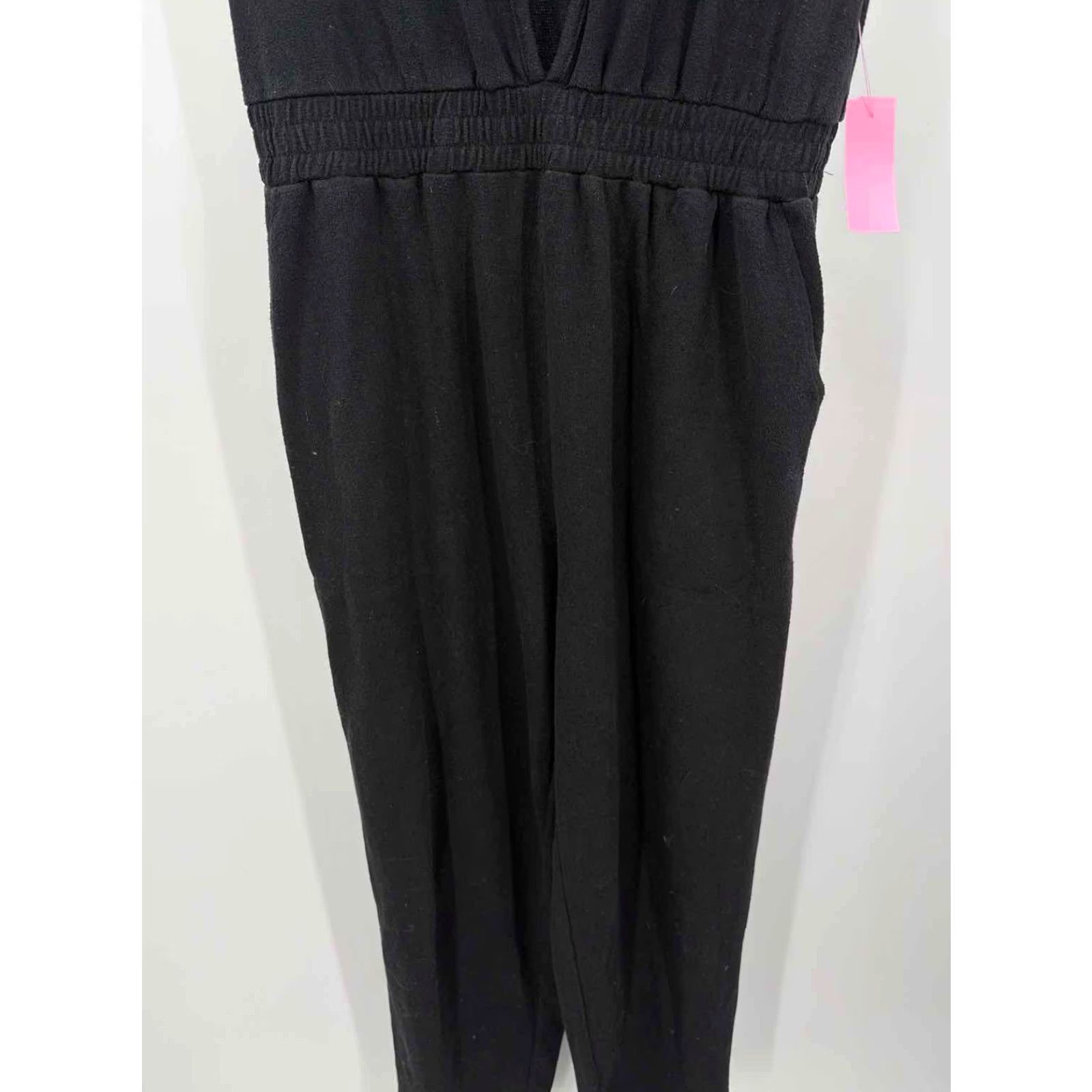 VINTAGE Pre-Owned FP Beach Black Size Medium Short Sleeve Jumpsuit