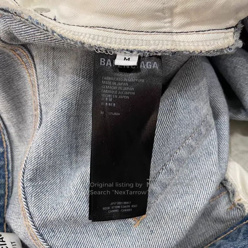 Balenciaga Balenciaga size M Water-Washed Belt Wide Leg Denim Pants Size US 27 - 7 Thumbnail