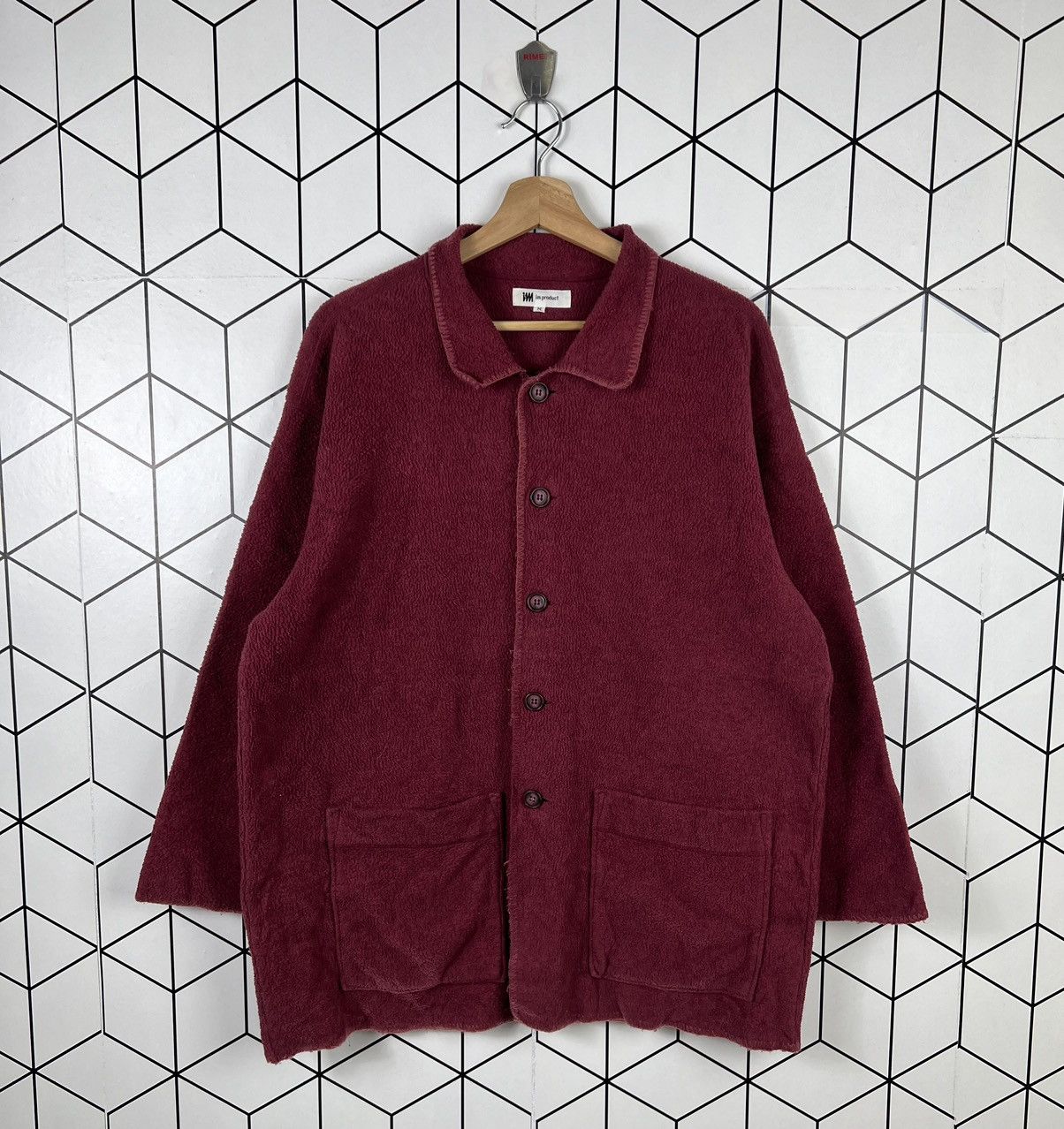 Vintage issey miyake men fleece sweater jacket