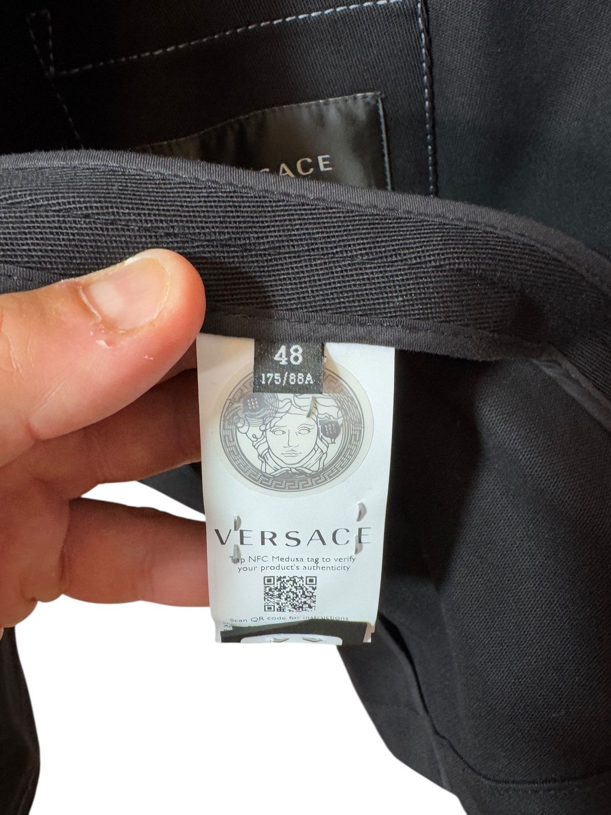 Versace Versace Black Workwear Jacket with Medusa Buttons Size US M / EU 48-50 / 2 - 13 Thumbnail