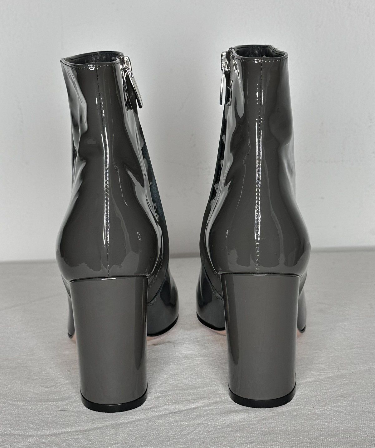 Gianvito Rossi bottines à talons Gianvito Rossi en cuir vernis gris 37 Size US 6 / IT 36 - 5 Thumbnail
