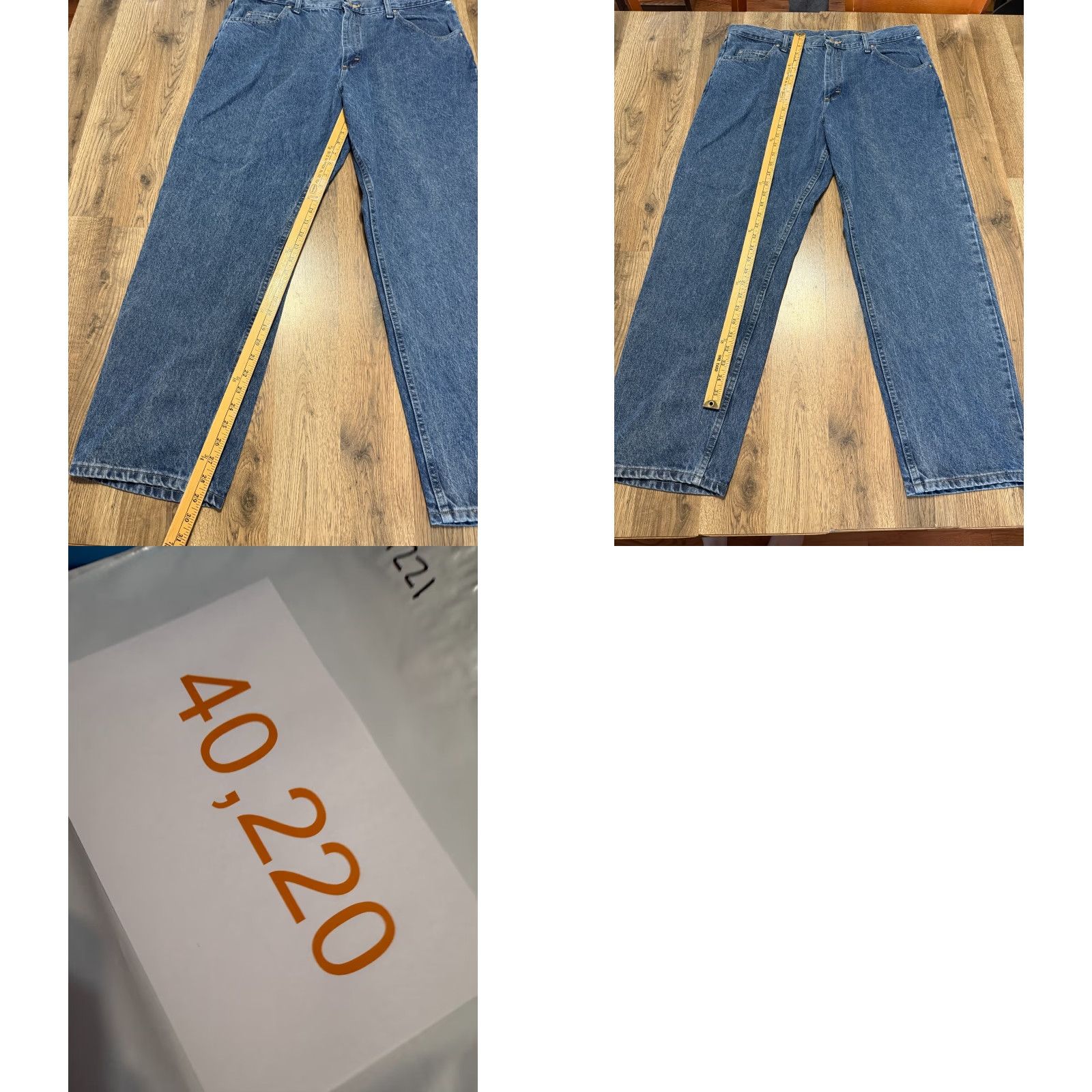 Wrangler Wrangler Jeans Men 40x30 Blue Denim Straight Leg Medium Wash Regular Waist 5-Pocket Design Inseam 30in Jeans Size US 40 / EU 56 - 8 Thumbnail