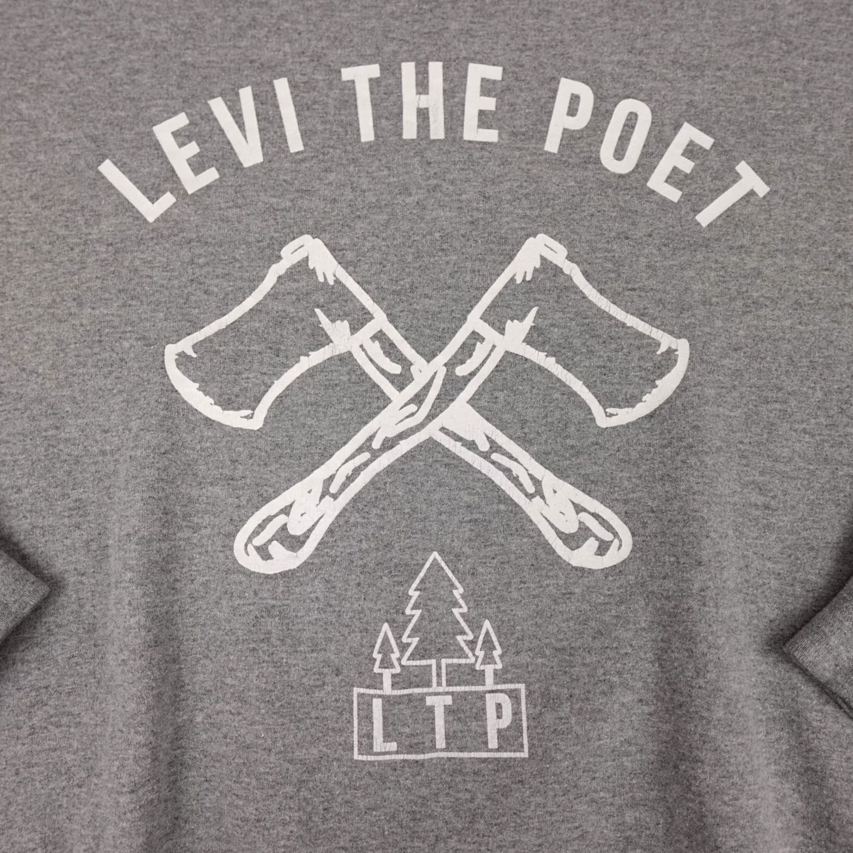 Jerzees JERZEES Levi The Poet Sweater Mens Medium Gray Crewneck Hip Hop Spoken Word Size US M / EU 48-50 / 2 - 4 Thumbnail