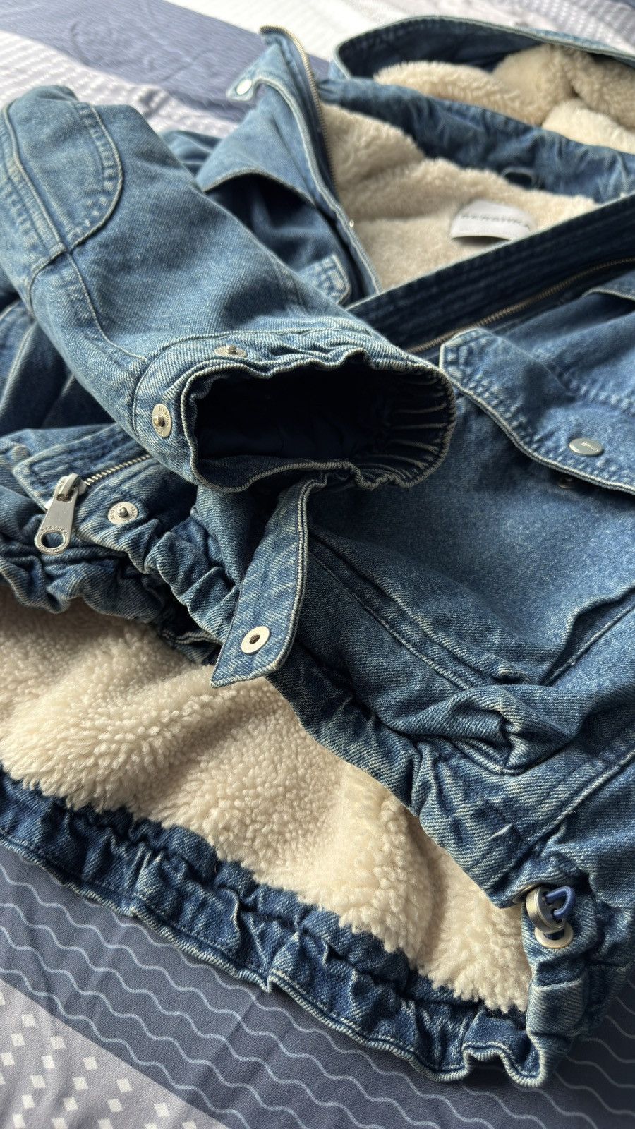 Bershka Denim Sherpa-Lined Hooded Jacket Size S / US 4 / IT 40 - 7 Thumbnail