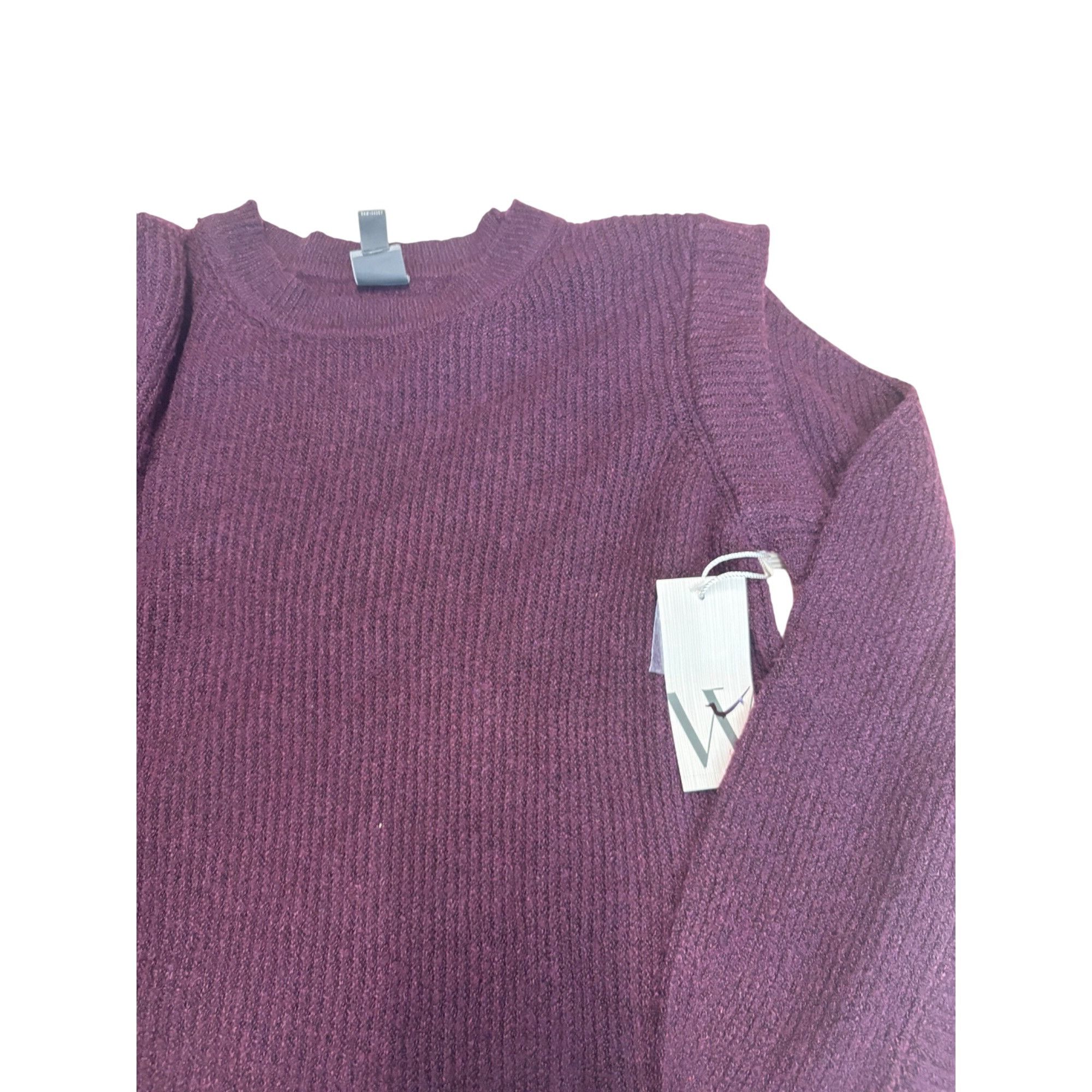 Worthington Worthington Women’s Crew Neck Flanged Sleeves Sweater, Burgu Size L / US 10 / IT 46 - 11 Thumbnail