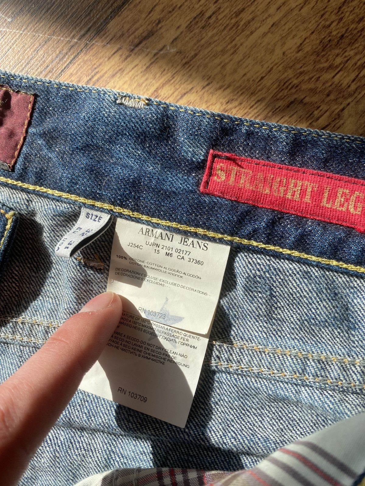 Armani × Vintage Armani Jeans Red Wash Limited Edition Italy Selvage denim Size US 32 / EU 48 - 10 Thumbnail