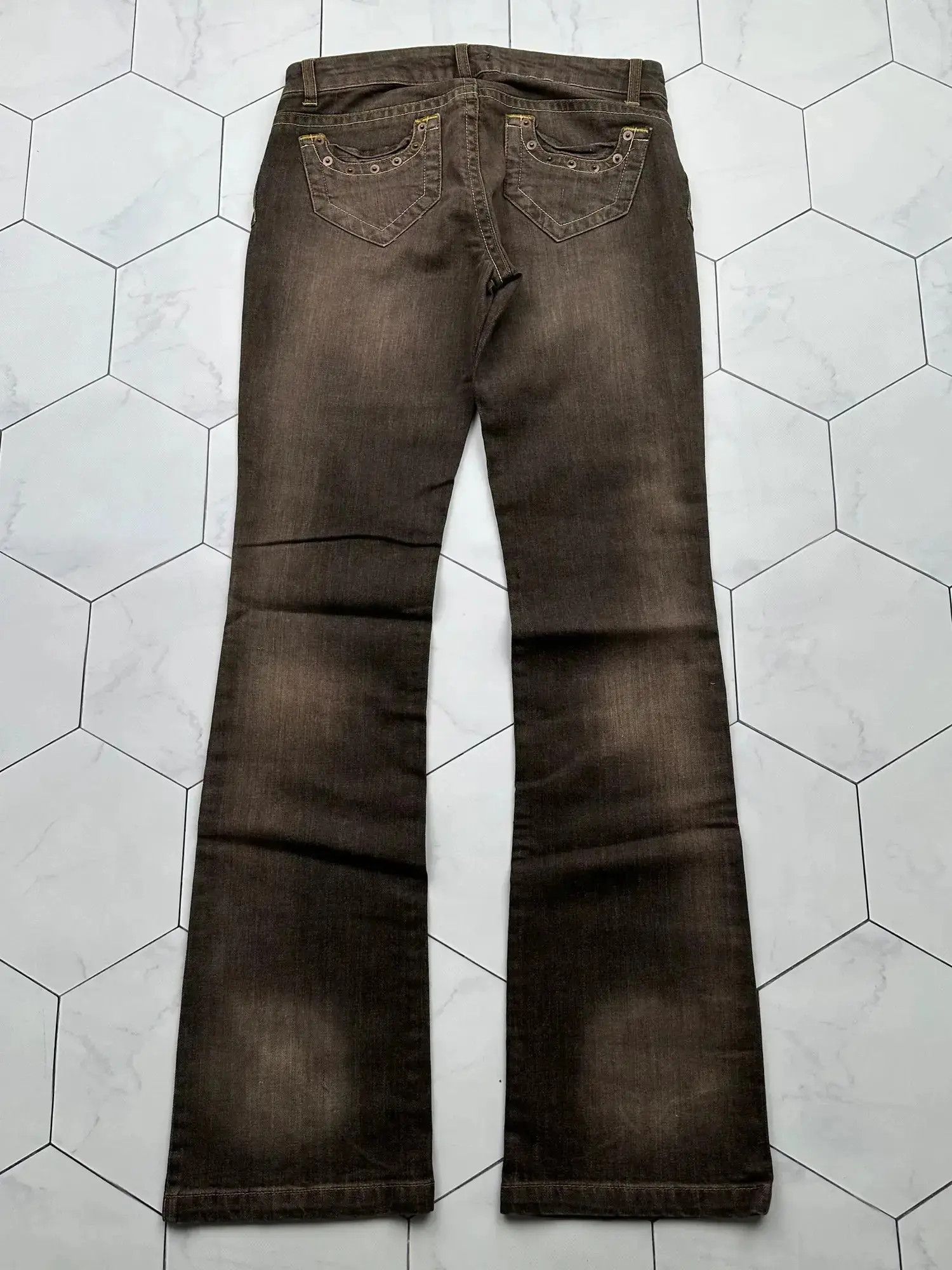 Japanese Brand Vintage Faded Flare Jeans (B463)E2 Size 28" / US 6 / IT 42 - 4 Thumbnail