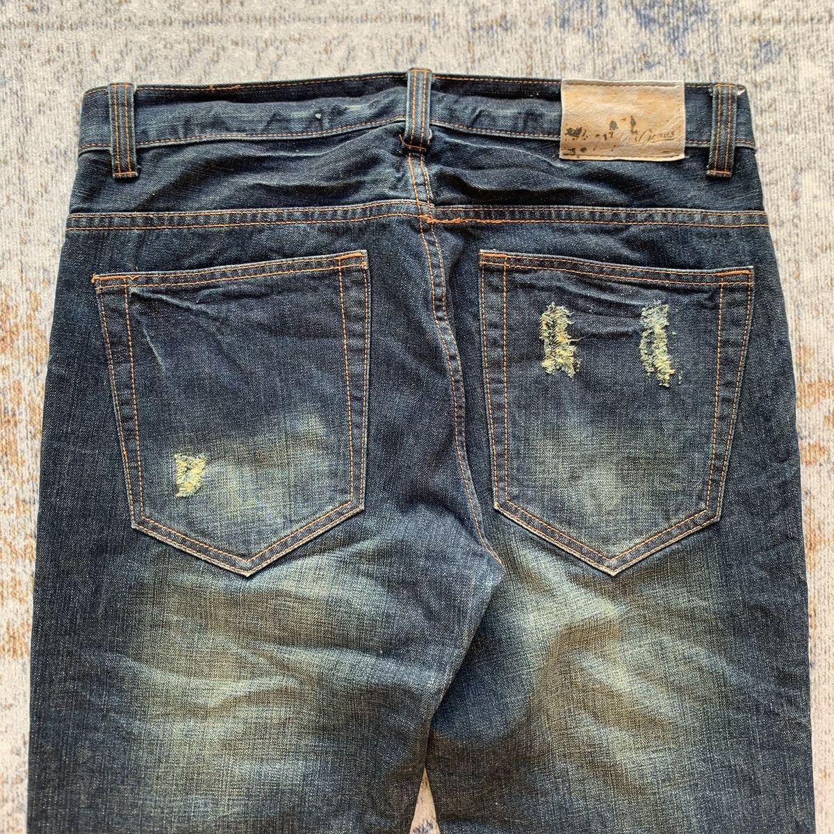 Japanese Brand Rare Japanese Brand Nylaus Mud Wash Distressed Jeans Size US 34 / EU 50 - 8 Thumbnail