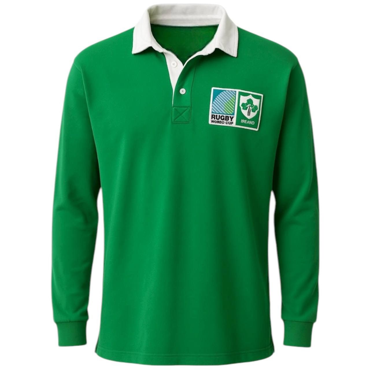 Cotton Traders 1989 WORLD CUP IRB IRELAND TEAM RUGBY UNION JERSEY SHIRT SZL Size US L / EU 52-54 / 3 - 1 Thumbnail