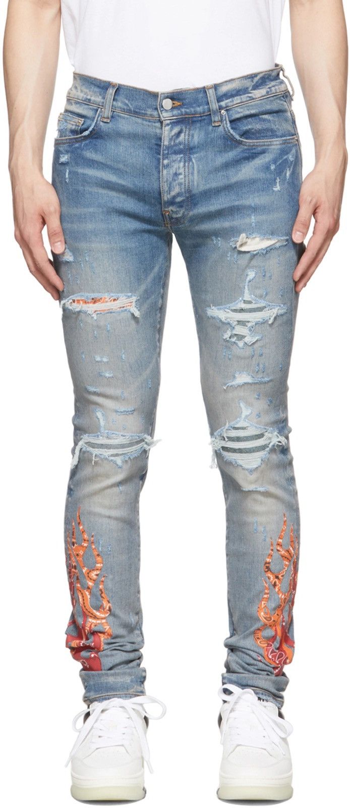 Amiri Amiri Bandana Flame Jeans Clay Indigo Size US 34 / EU 50 - 8 Thumbnail