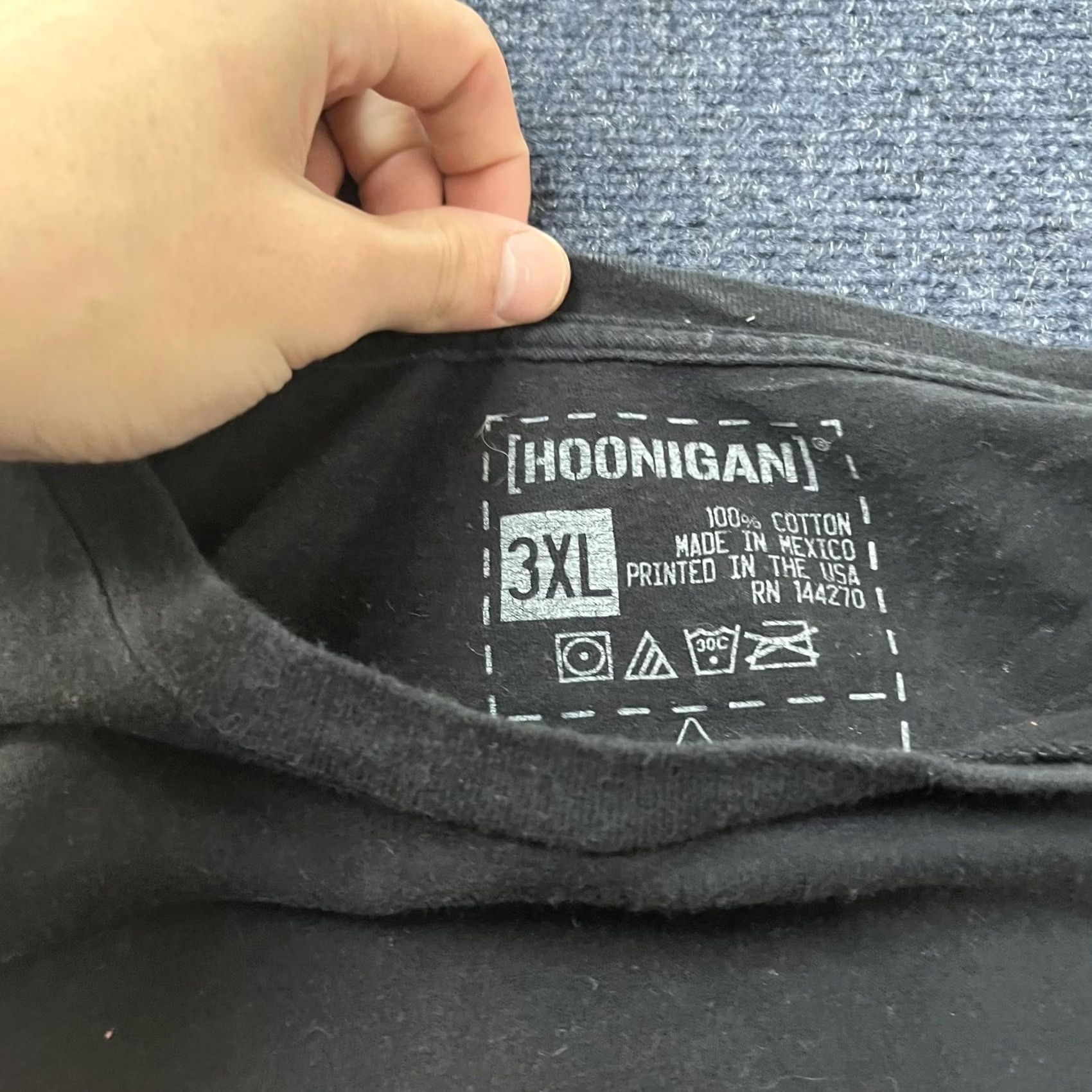 Vintage Hoonigan Shirt Mens 3XL Black Long Sleeve Graphic Print Back Mayhem BLAST PIPES Racing Streetwear Crew Neck Mens Size US XXL / EU 58 / 5 - 3 Thumbnail