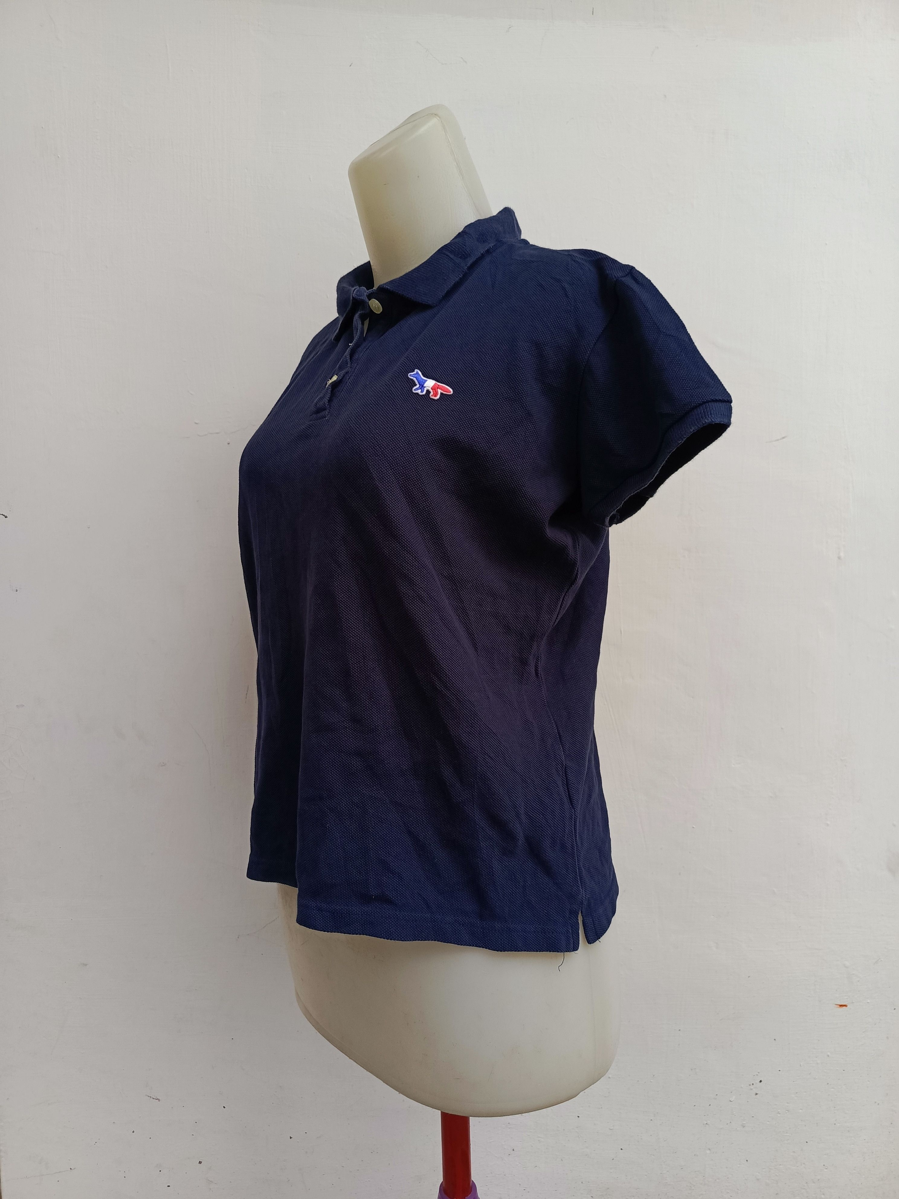Maison Kitsune Maison Kitsuné Navy Polo Shirt Size S / US 4 / IT 40 - 5 Thumbnail