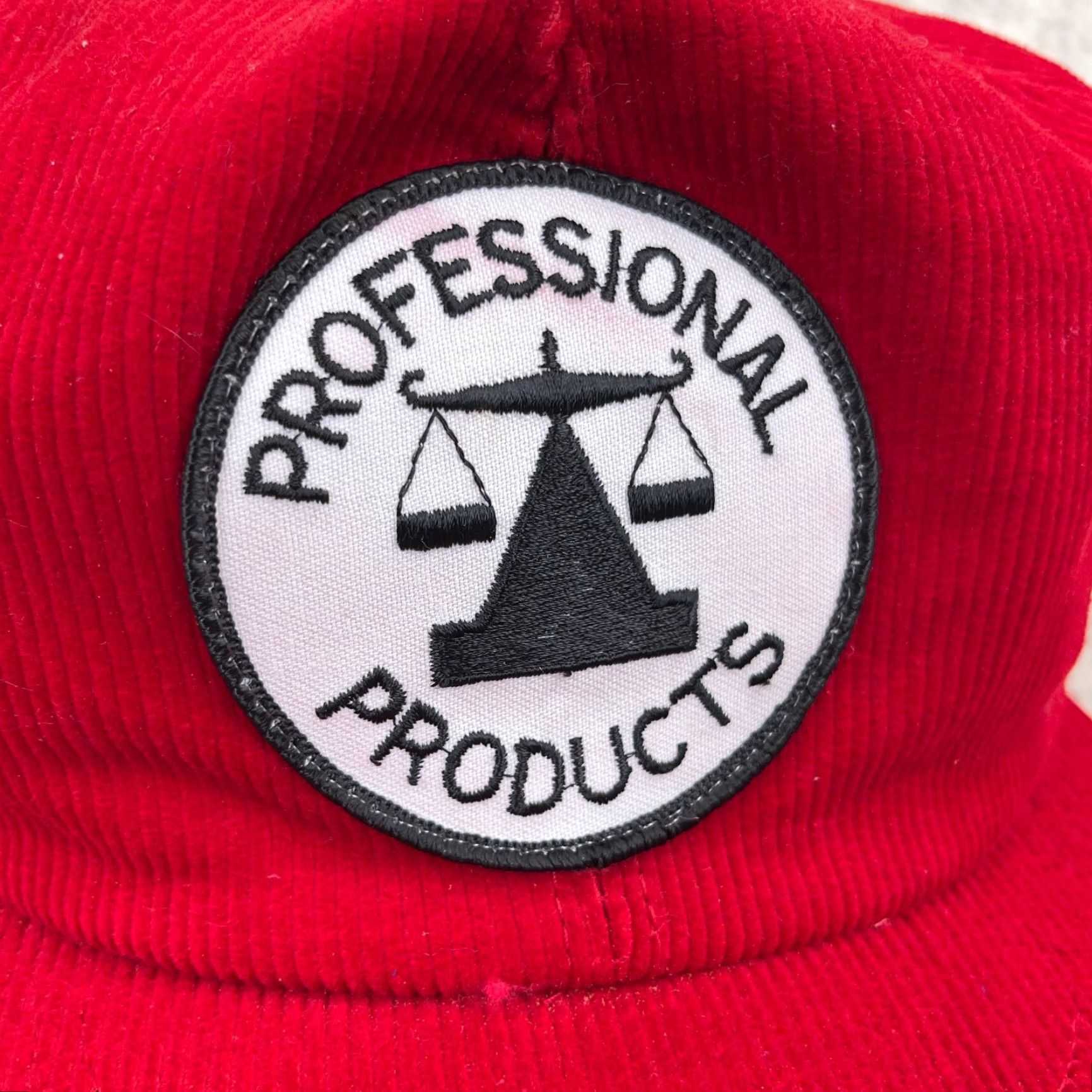 Vintage Vintage Red Corduroy Trucker Hat Cap Made in USA 80s Retro Outdoor Men's Adjustable Size ONE SIZE - 2 Thumbnail