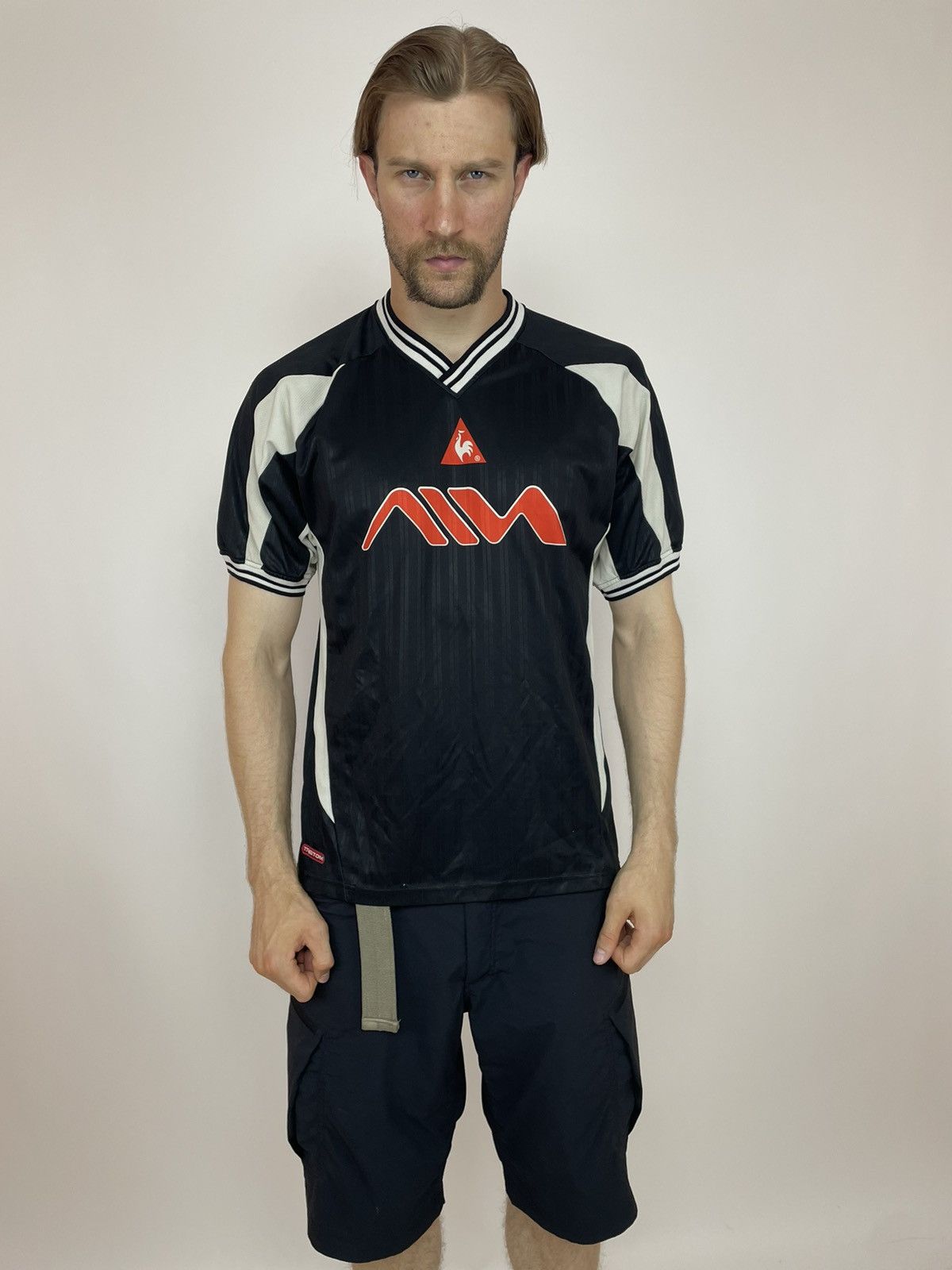 Le Coq Sportif × Vintage Le Coq Sportif Training Jersey Shirt Black Triatom Size US XL / EU 56 / 4 - 1 Thumbnail