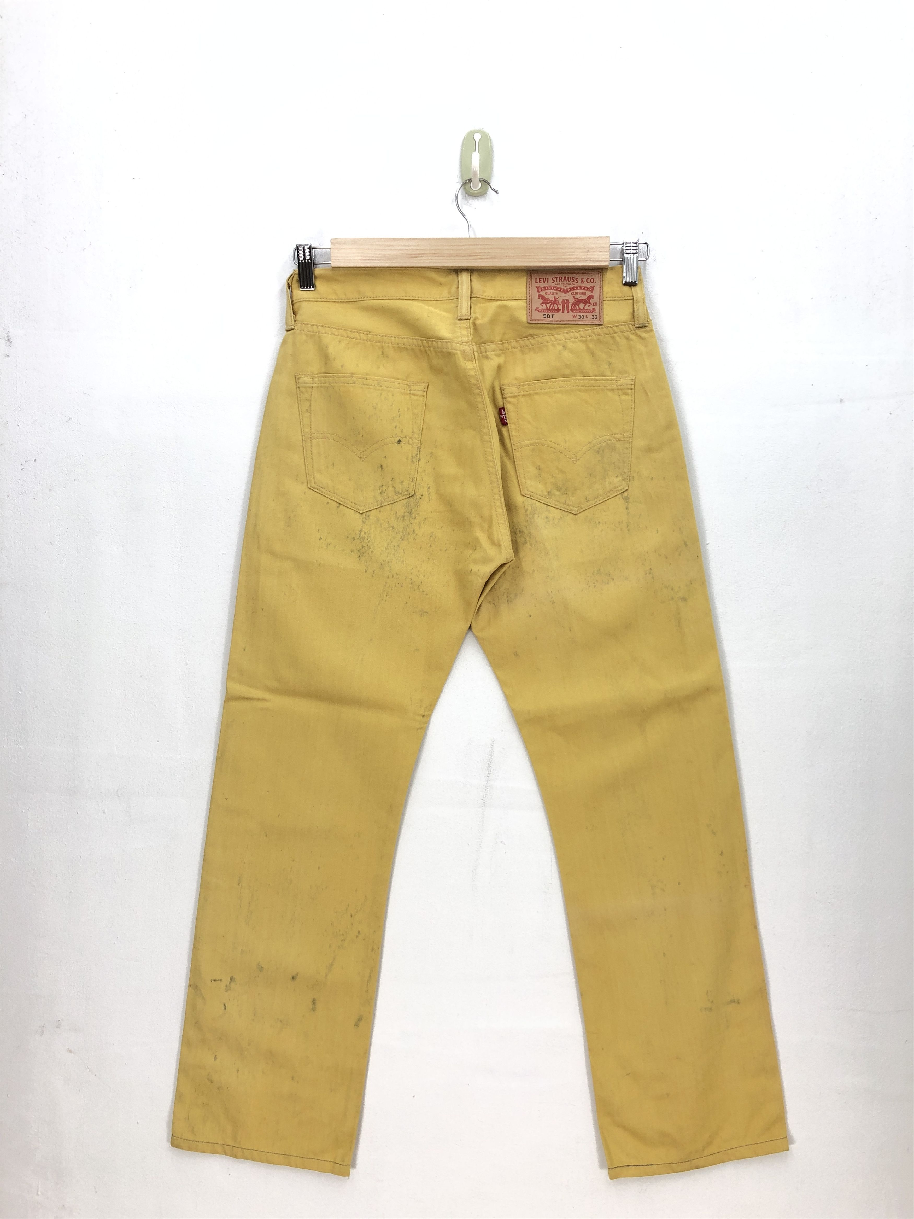 Levi's Vintage Levis 501 Jeans Levi's Denim Yellow Colour Pants Size 30" / US 8 / IT 44 - 2 Thumbnail