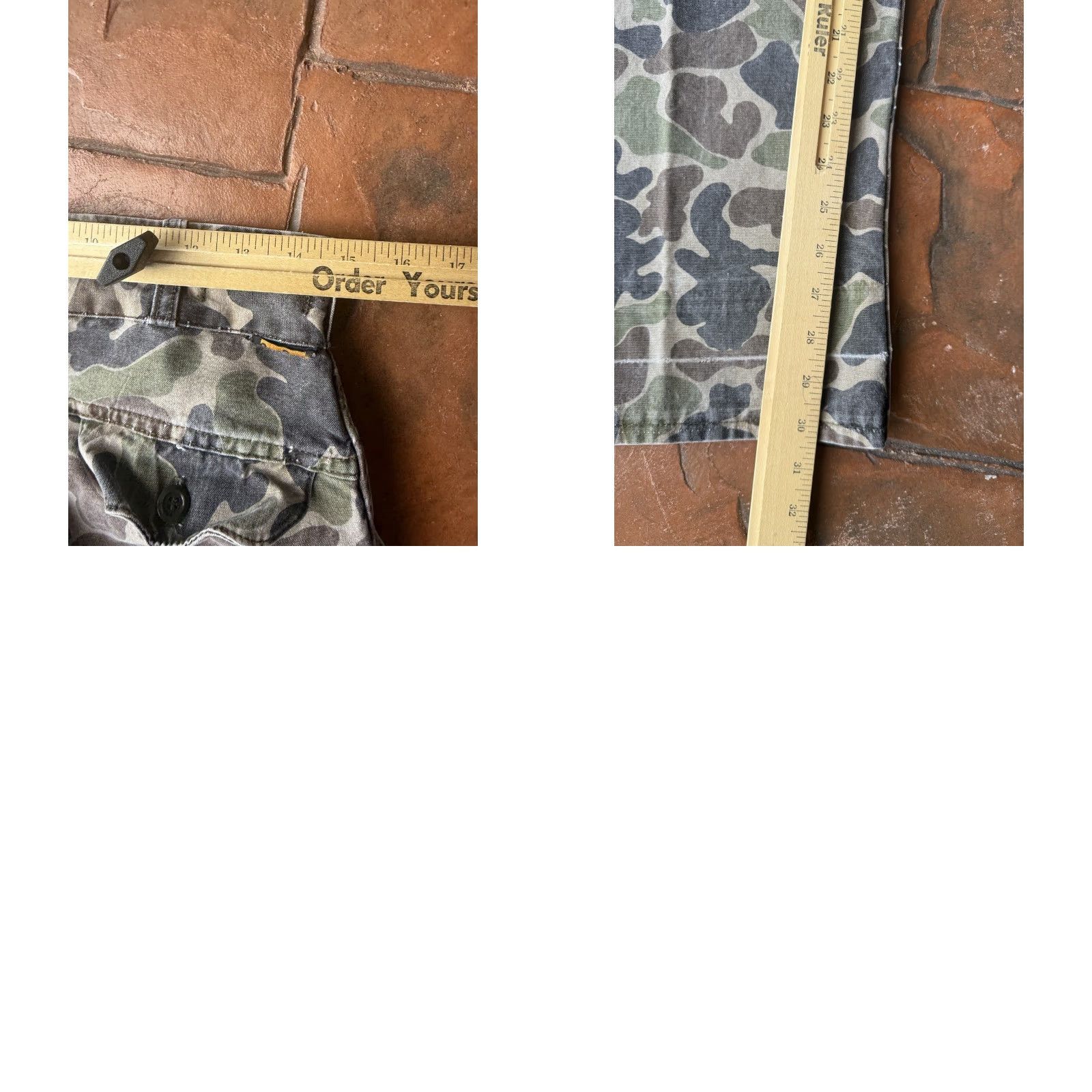 Hunter VINTAGE Black Sheep Duck Camo Hunter Field Pants Mens 32 USA Made Talon Slouchy Chino Camouflage Pockets Size US 35 - 10 Thumbnail