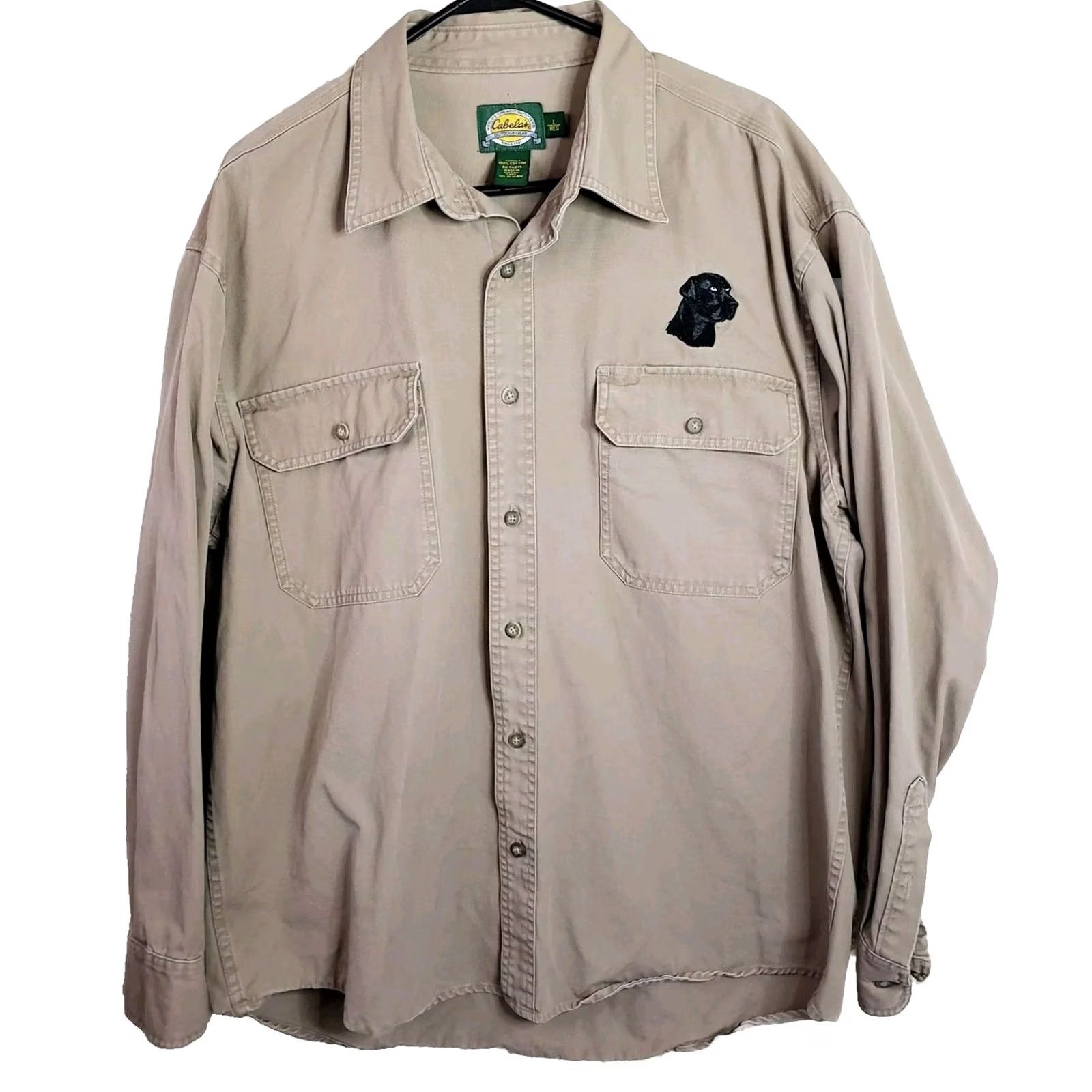 Vintage Cabela’s Men L Long Sleeve Button-Up Brown Canvas Shirt Cotton Khaki Canvas Casual Pockets 50 in Regular Mens Bown Down-Button-Down Shirt Size US L / EU 52-54 / 3 - 2 Thumbnail