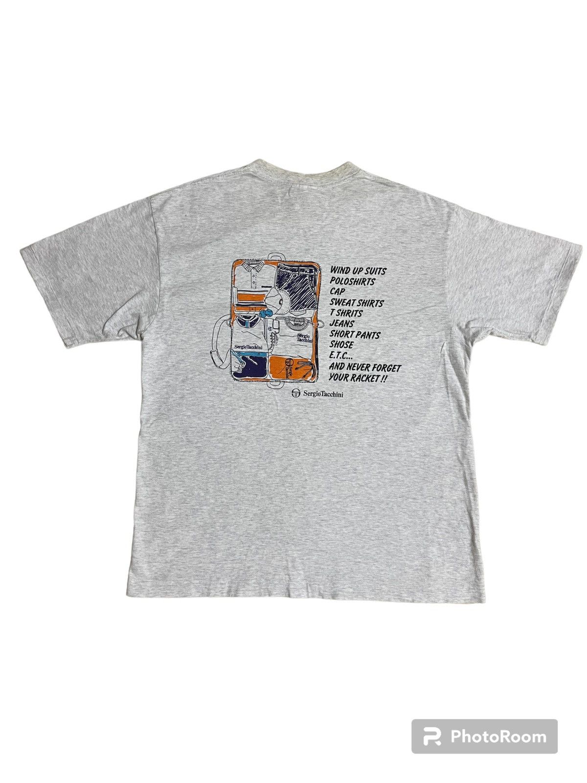 Sergio Tacchini × Vintage Sergio Tacchini Printed T Shirt Size US L / EU 52-54 / 3 - 23 Thumbnail