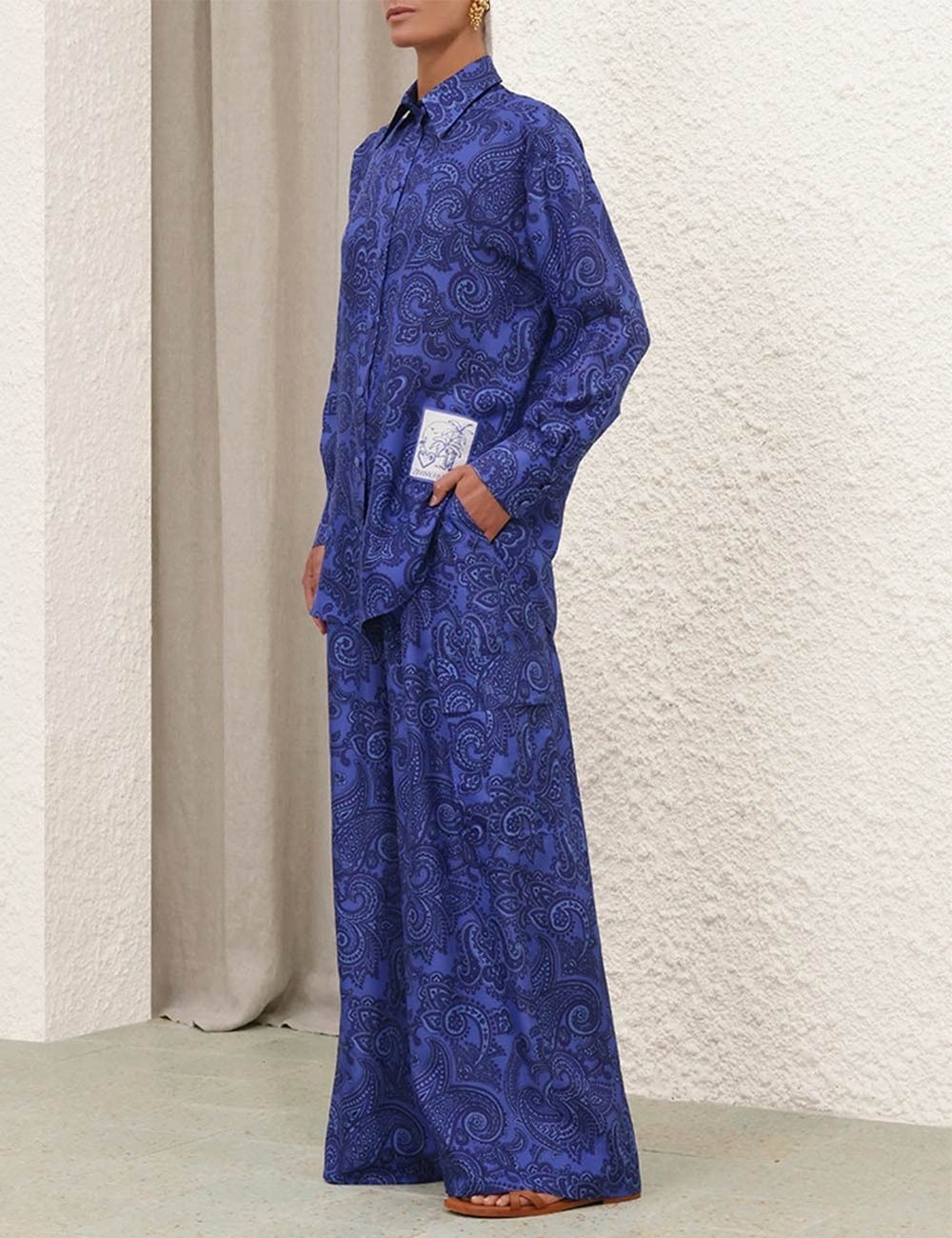 Zimmermann oc11z0525 Ottie Relaxed Pant in Blue Size 26" / US 2 / IT 38 - 3 Thumbnail