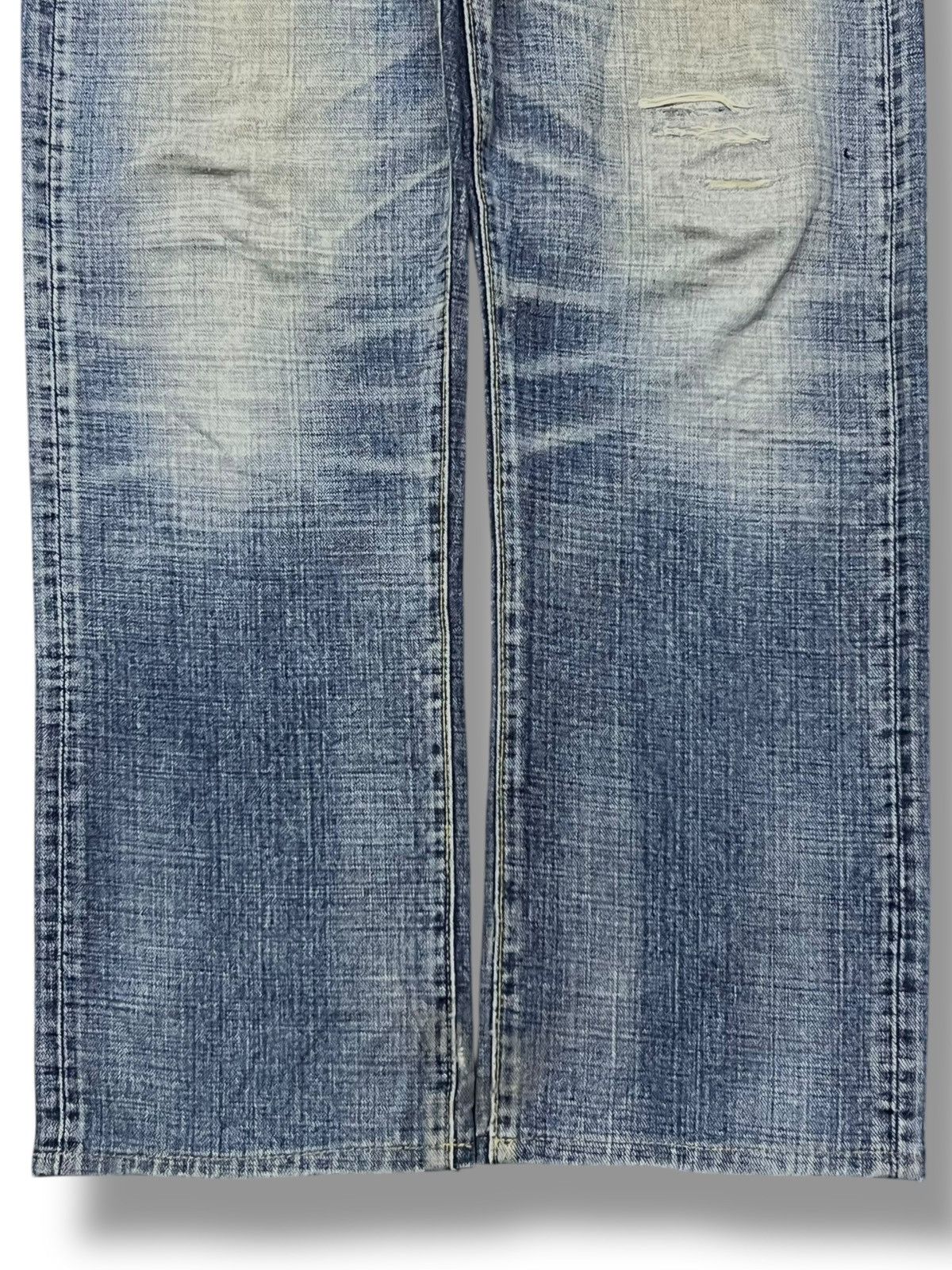 Japanese Brand Loose Vintage 00s GL HEART Japan - Faded Blue Wash Jeans Size US 35 - 6 Thumbnail