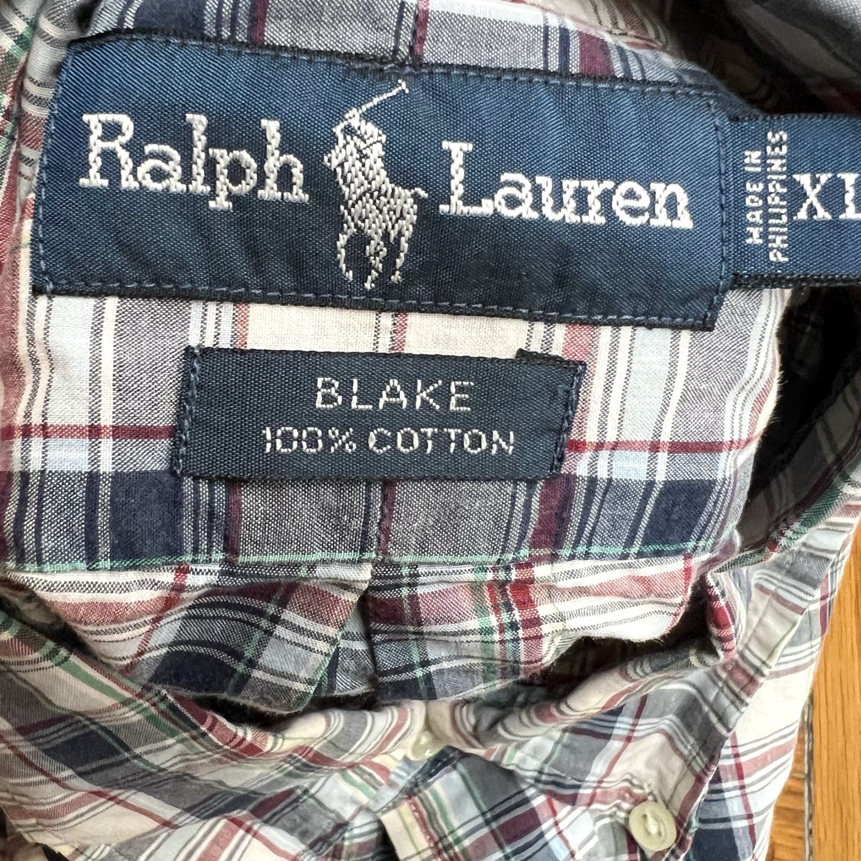 Ralph Lauren VINTAGE Ralph Lauren Button-Up Shirt Men XL Blue Plaid All Seasons Casual Size US XL / EU 56 / 4 - 6 Thumbnail