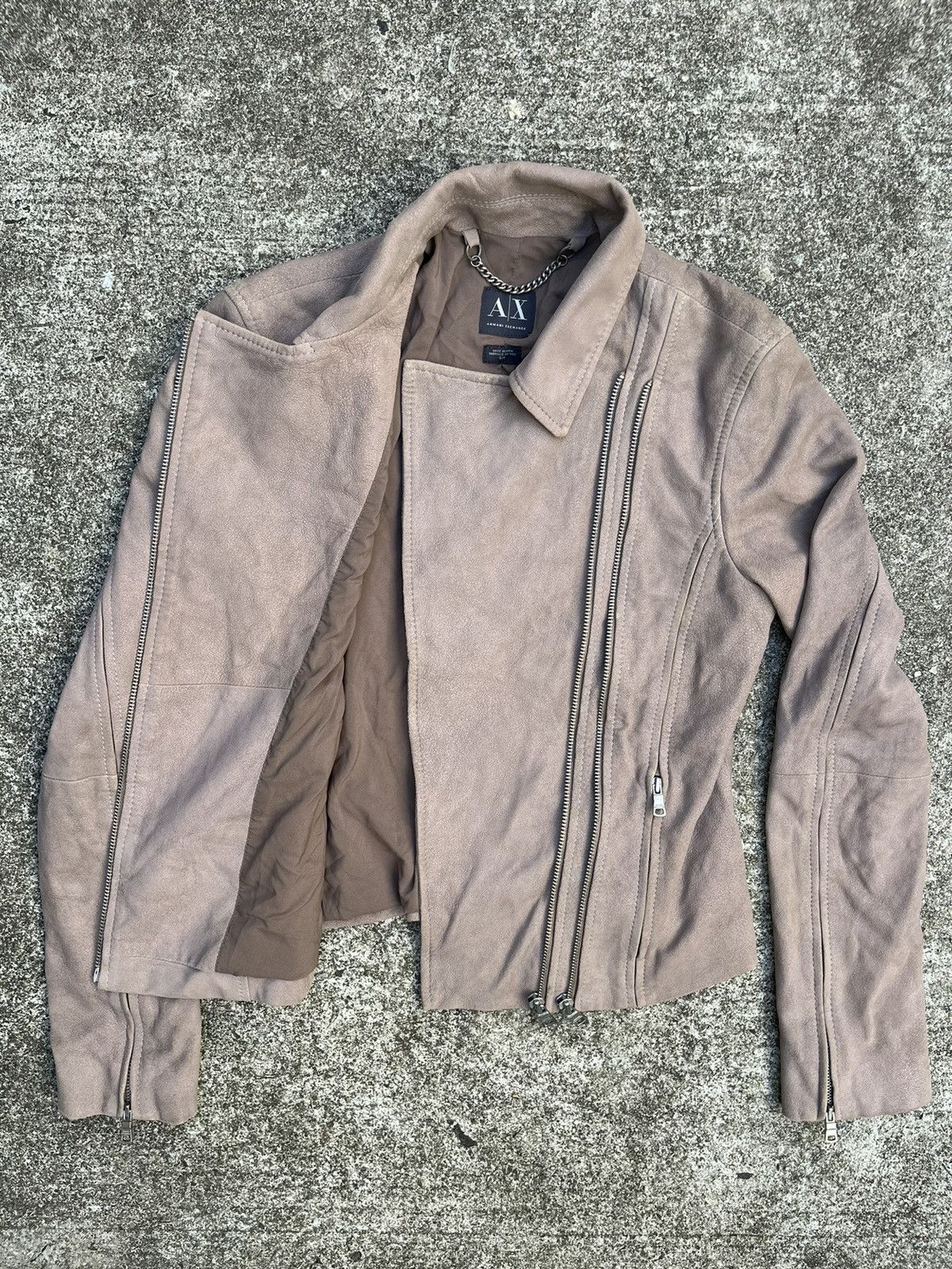 Armani Exchange × Genuine Leather Armani Exchange Goat Leather Multizip Jacket Size S / US 4 / IT 40 - 2 Thumbnail