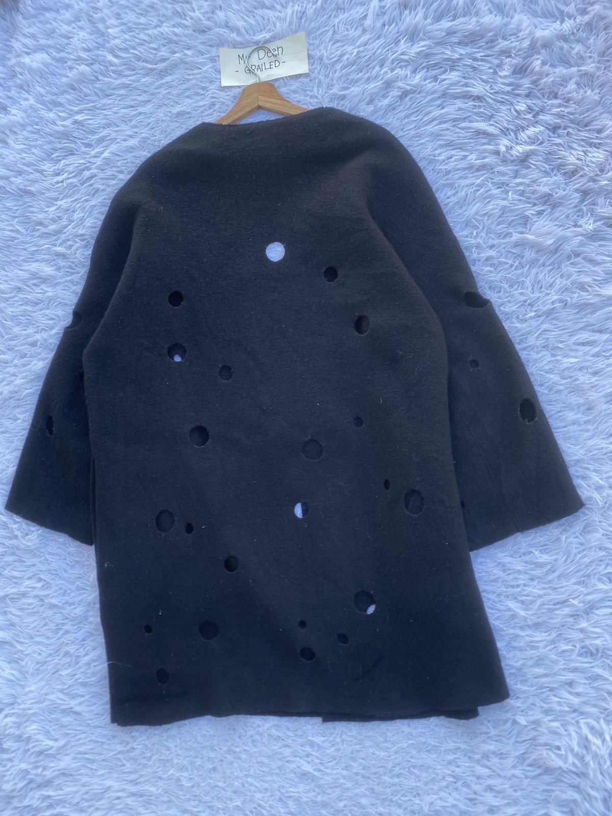 Armani Exchange Rare Armani Exchange Winter Wool Distressed Hole Jacket Size US L / EU 52-54 / 3 - 25 Thumbnail