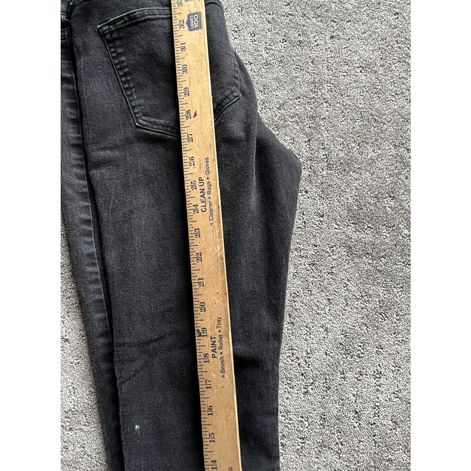 Denime H&M Skinny Jeans Women's 8 Black Distressed Cotton Blend Size 30" / US 8 / IT 44 - 6 Thumbnail