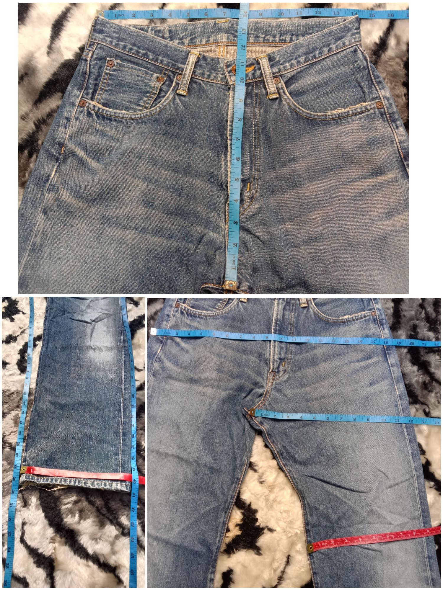 Edwin Vintage Edwin 505 X Selvedge Distressed Jeans Size US 28 / EU 44 - 4 Thumbnail