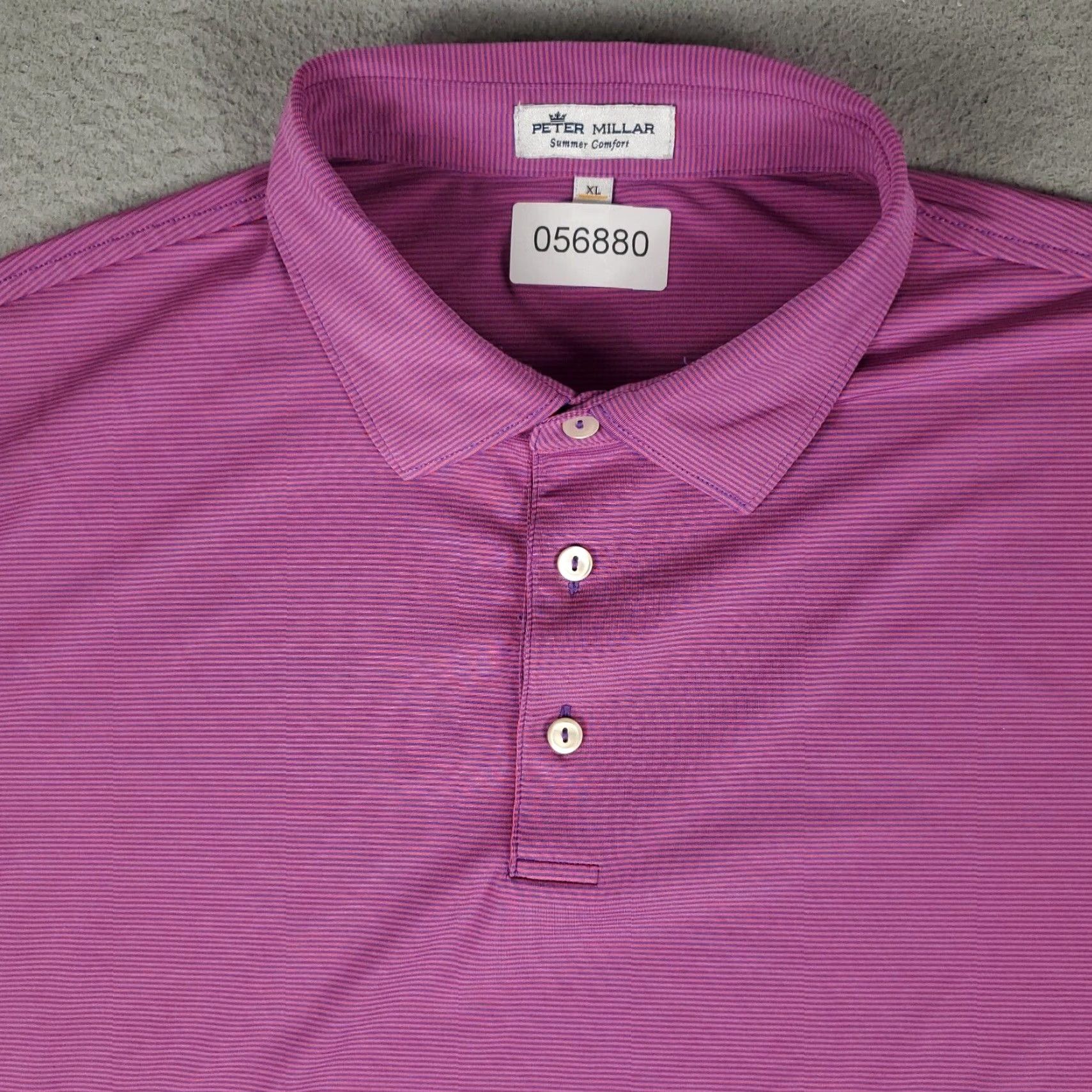 Peter Millar Peter Millar Polo Shirt Mens XL Purple Striped Polo Shirt Casual Golf Short Sleeve Men Purple Striped Shirt XL Peter Millar Size US XL / EU 56 / 4 - 2 Thumbnail