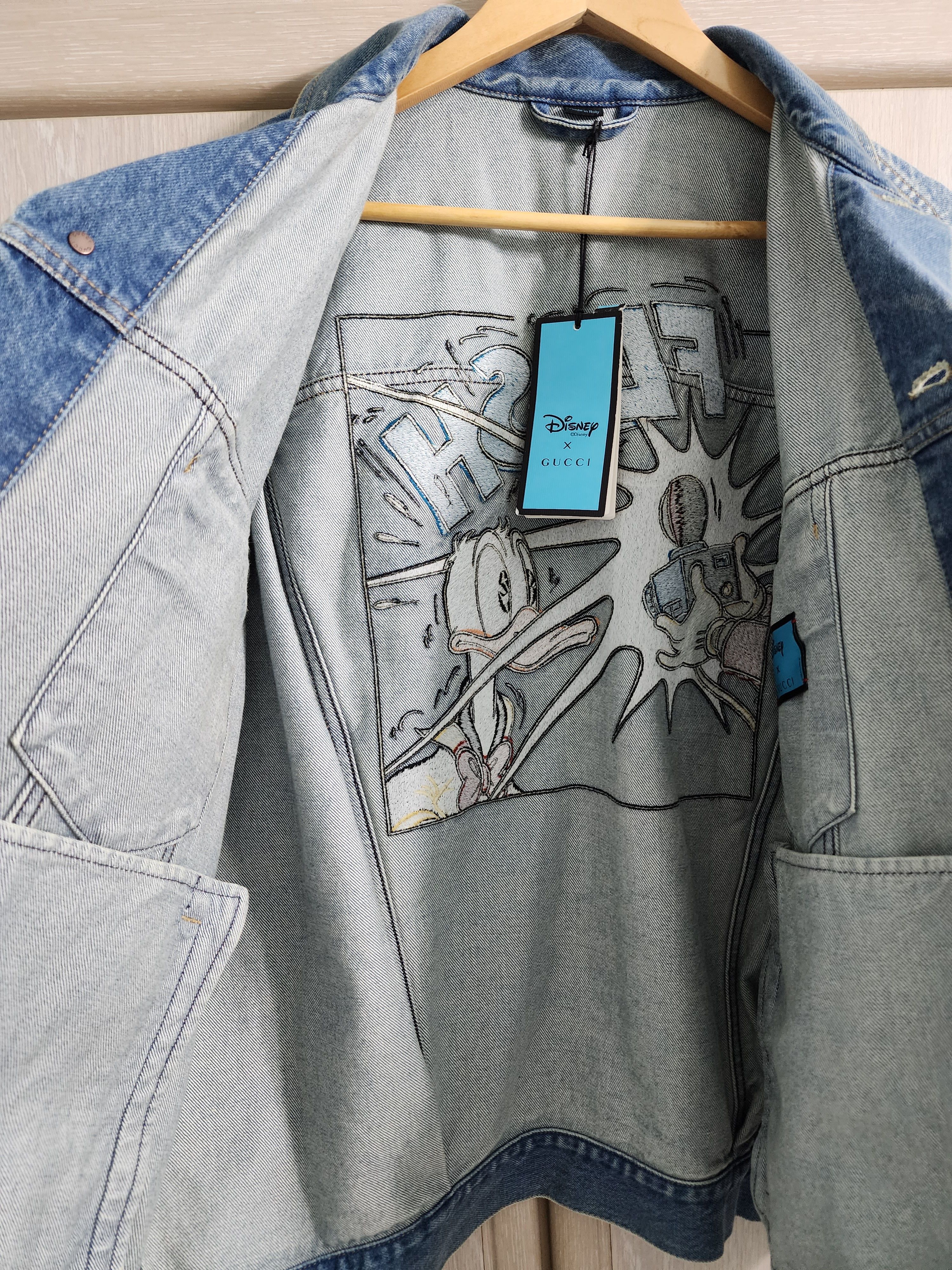 Disney × Gucci Donald Duck Embroidered Denim Jacket Size 56 Size US XXL / EU 58 / 5 - 10 Thumbnail