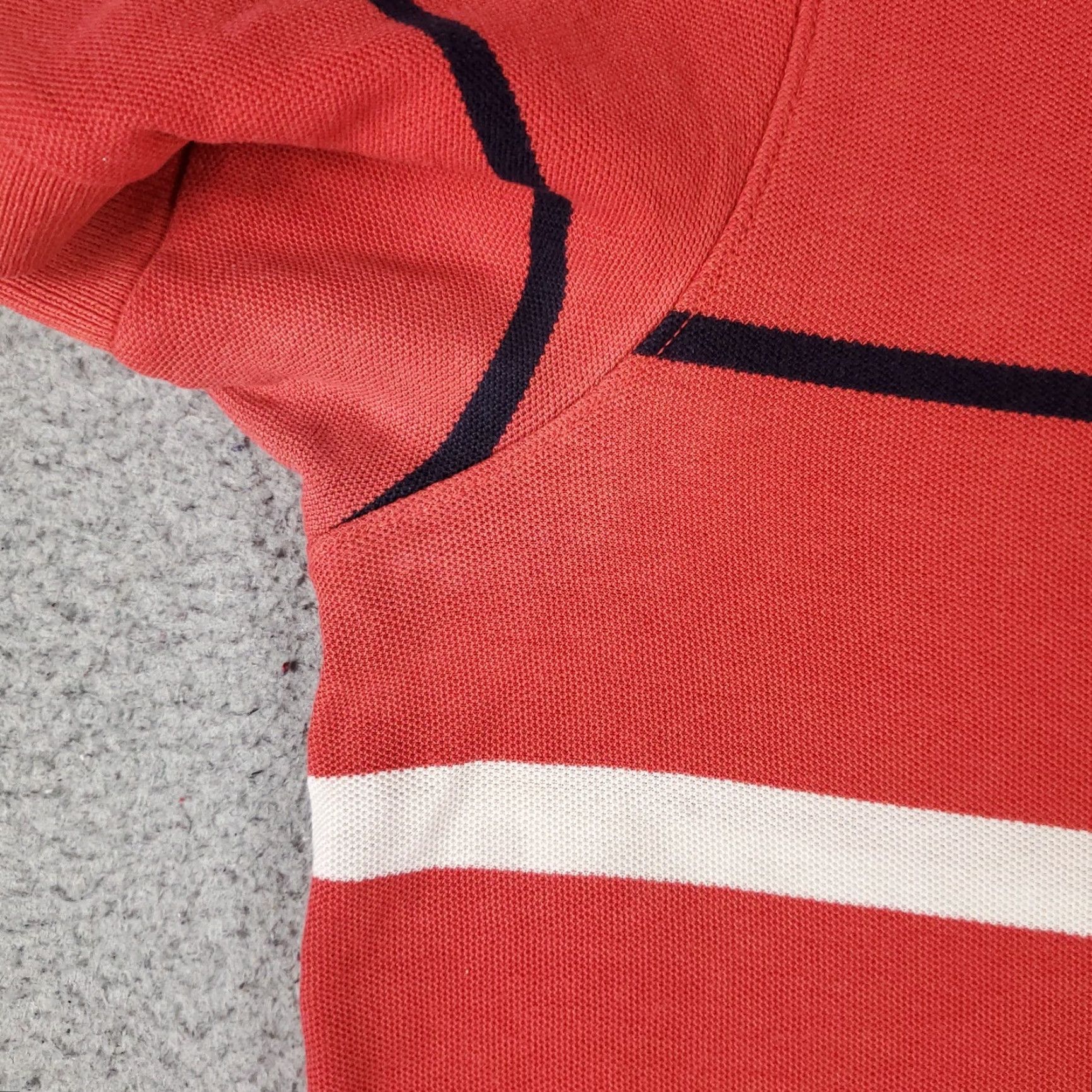 Nautica VINTAGE Nautica Polo Shirt Mens XL Red Striped Casual Short Sleeve Adult Polo Logo Classic Preppy Mens XL Red Knit Shirt Size US XL / EU 56 / 4 - 4 Thumbnail