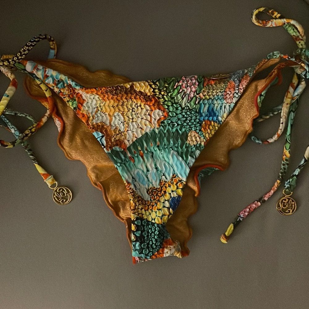 Other Luli Fama string tie cinched Brazilian bottoms small Size 26" / US 2 / IT 38 - 3 Thumbnail