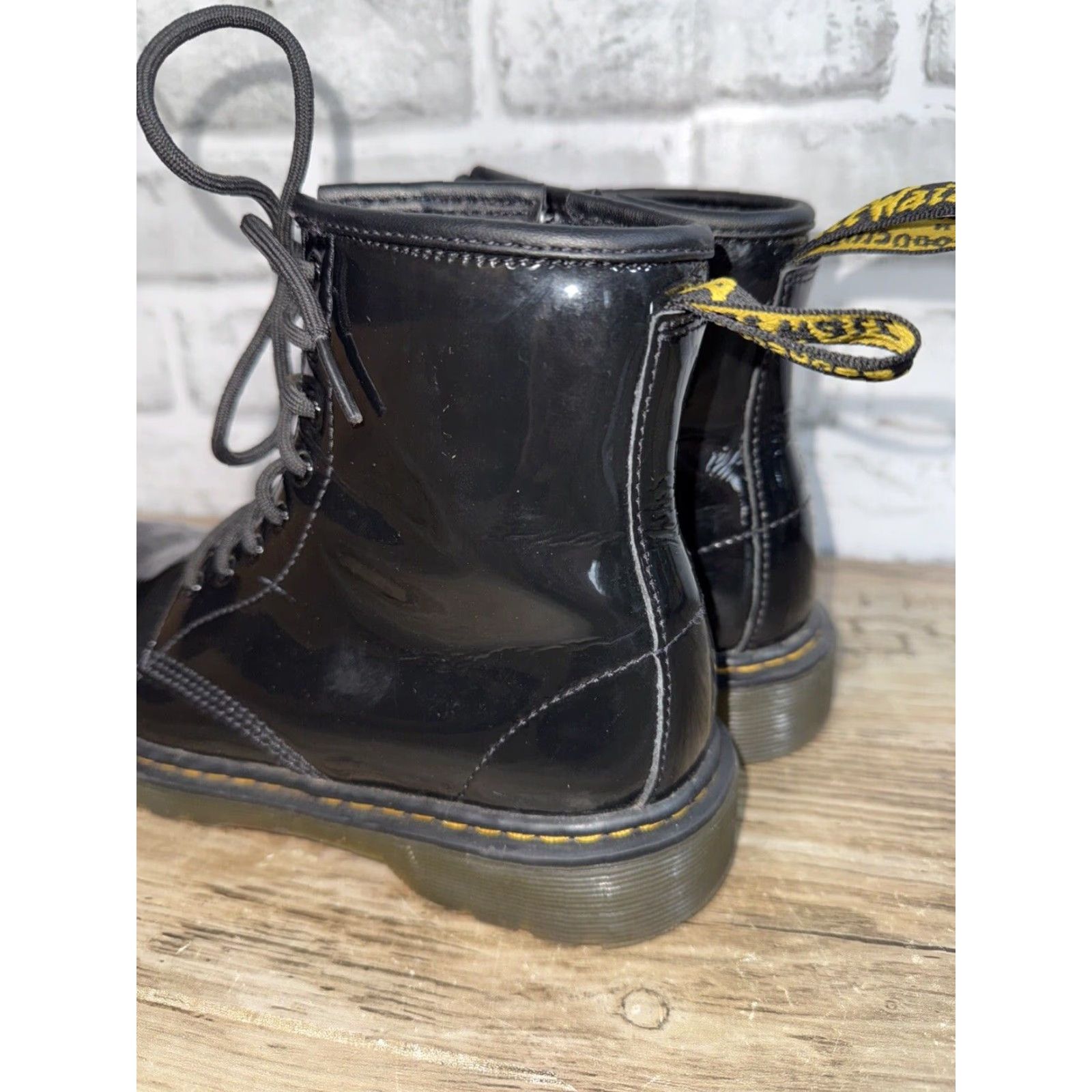 Dr. Martens DR MARTENS Patent Black Leather Side Zip Boots Women US 3 UK 2 Combat Zip Boots Black Leather Patent Side Zip Women US 3 UK 2 Dr Martens Combat Boots Size US 5.5 / IT 35.5 - 3 Thumbnail