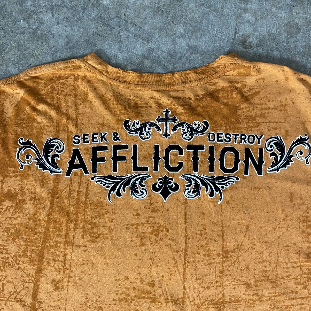 Affliction Vintage Y2K Affliction Seek & Destroy Dagger Distressed Tee Size US XXL / EU 58 / 5 - 13 Thumbnail